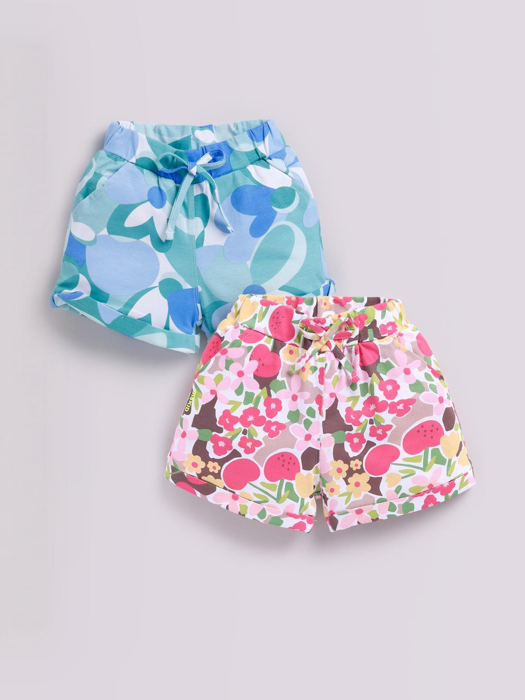 Biskid 2Pc Girls Printed Shorts