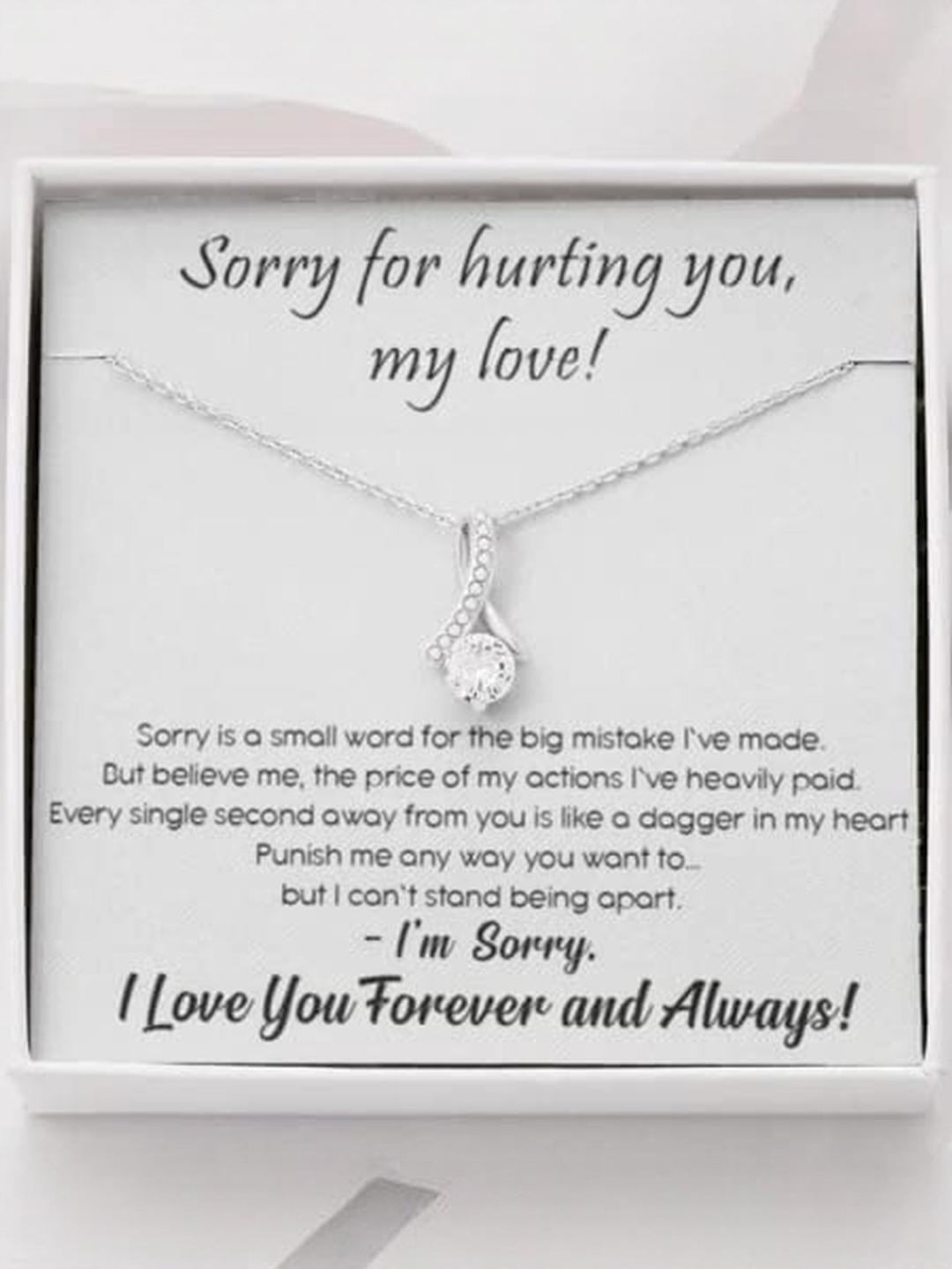 Silver Gift Wife Necklace, For Women Girl To My Wife Necklace Gift For Wife Necklace With Gift Box