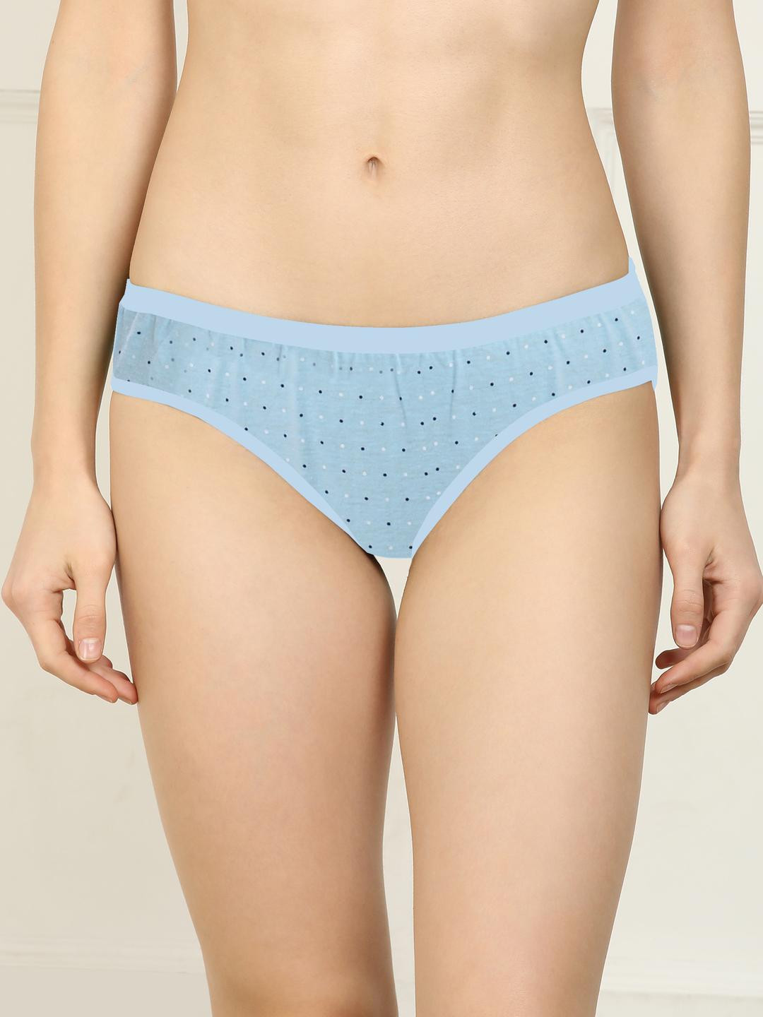 New stylish Blue,Pink,Yellow,Black,Blue,Grey Cotton Silk Hipster Multicolor Panties Pack of 6