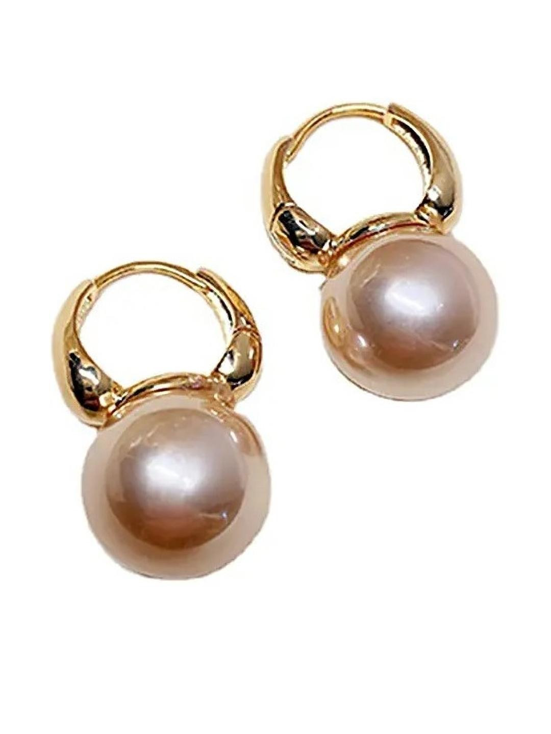 ONUYX Circular Pearl Hoop Earrings