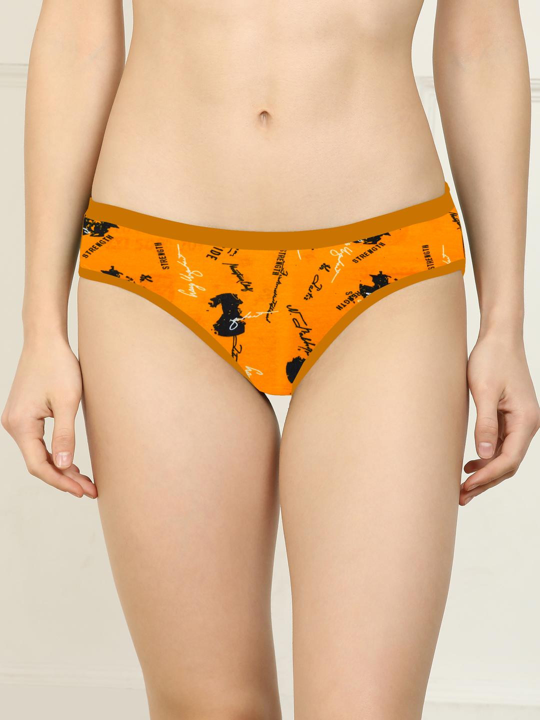 New stylish Yellow,Grey,Red Cotton Silk Hipster Multicolor Panties Pack of 3