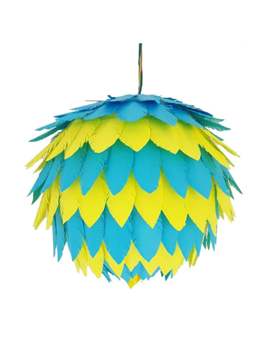 Designers Collection Blue Wood Ceiling Lamp