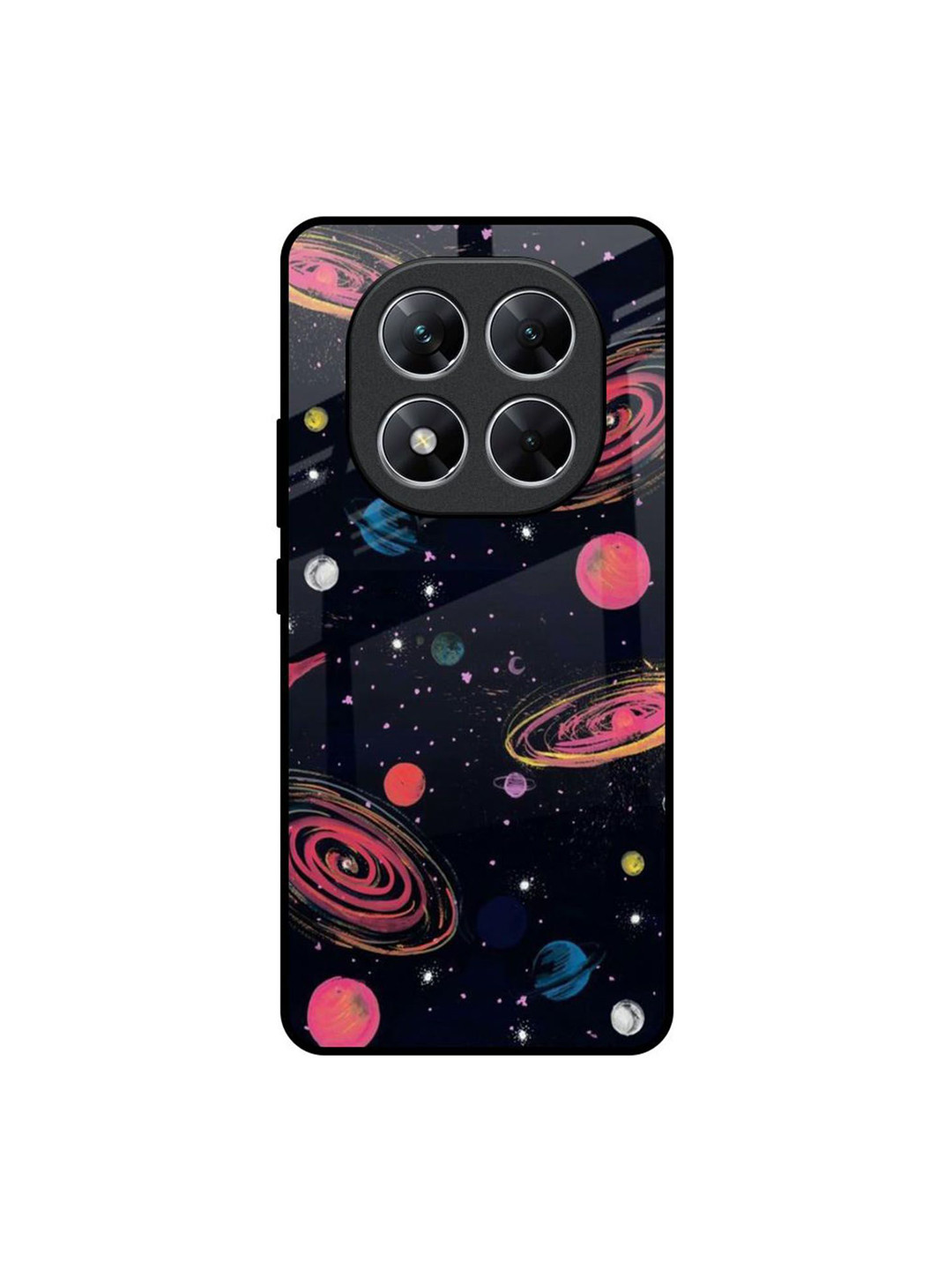 QRIOH Galaxy In Dream Printed Poco X7 5G Glass Back Case Mobile Accessories