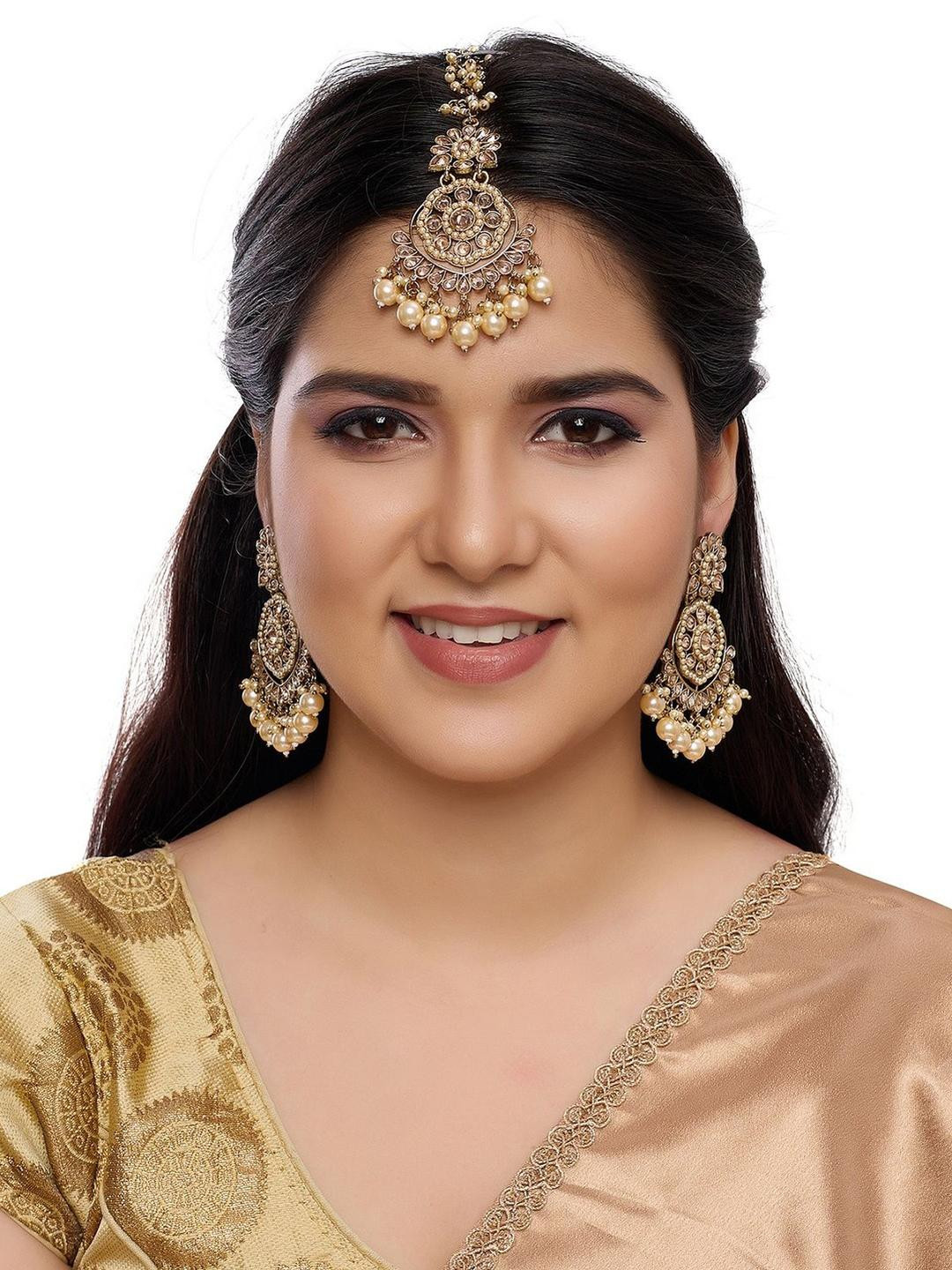 R A Enterprises Gold-Toned Alloy Gold-Plated Jewellery Set