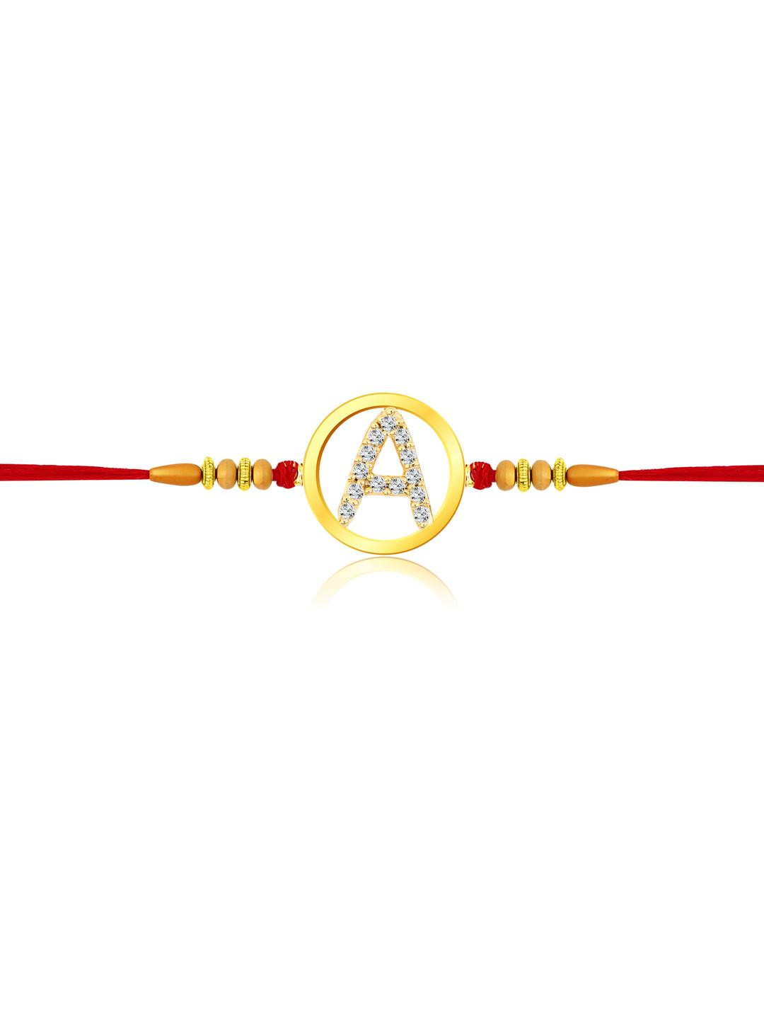 VIVASTRI 'A' Letter Thread Rakhi