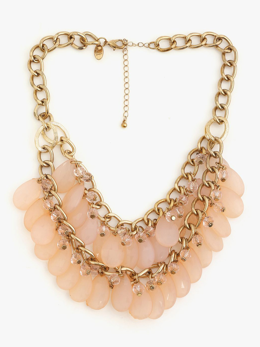 Kazo Gold-Plated Beaded Rush Statement Layered Necklace