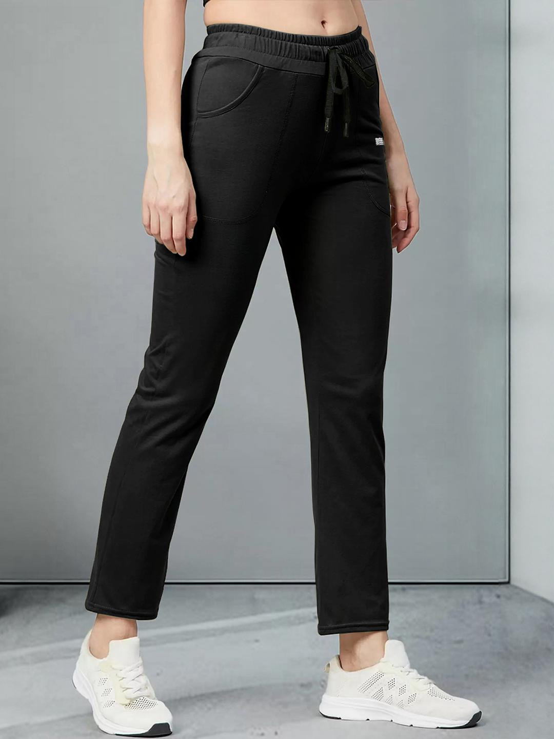 SZN Adults-Women Black Track Pants