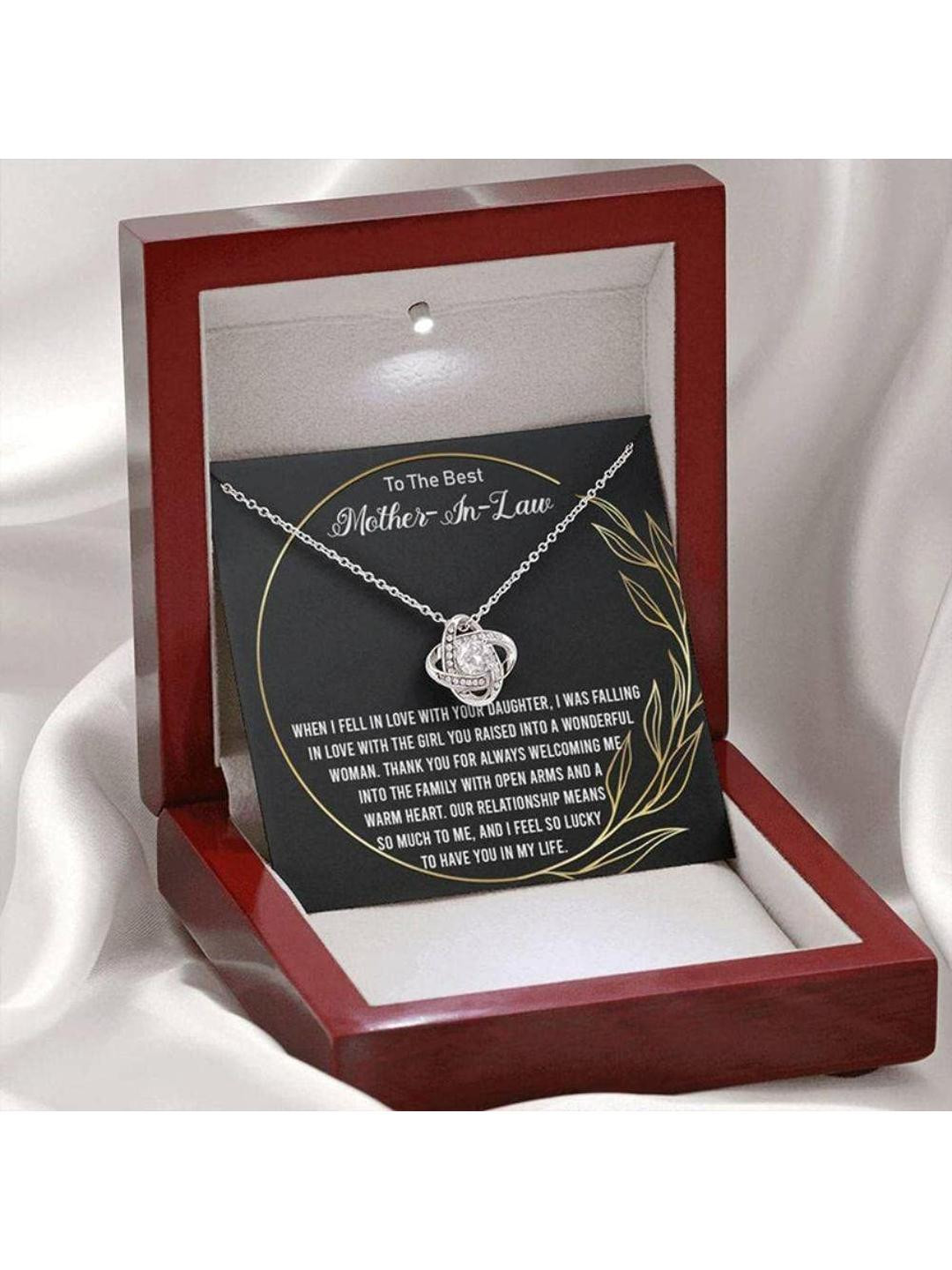 Silver Gift Mother-in-law Necklace, Mother In Law Gifts From Son In Law, Mother In Law Birthday Mot
