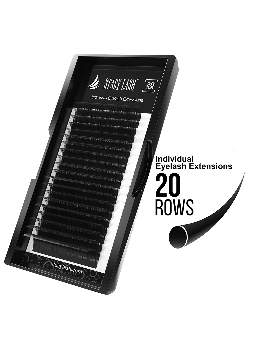 STACY LASH 20 Rows Individual False Lash Extensions - Curl D