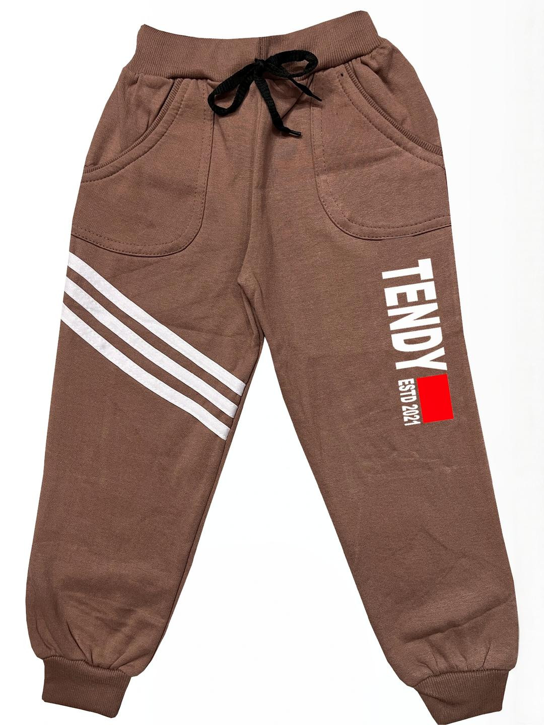 100LUCK Unisex Brown Track Pants