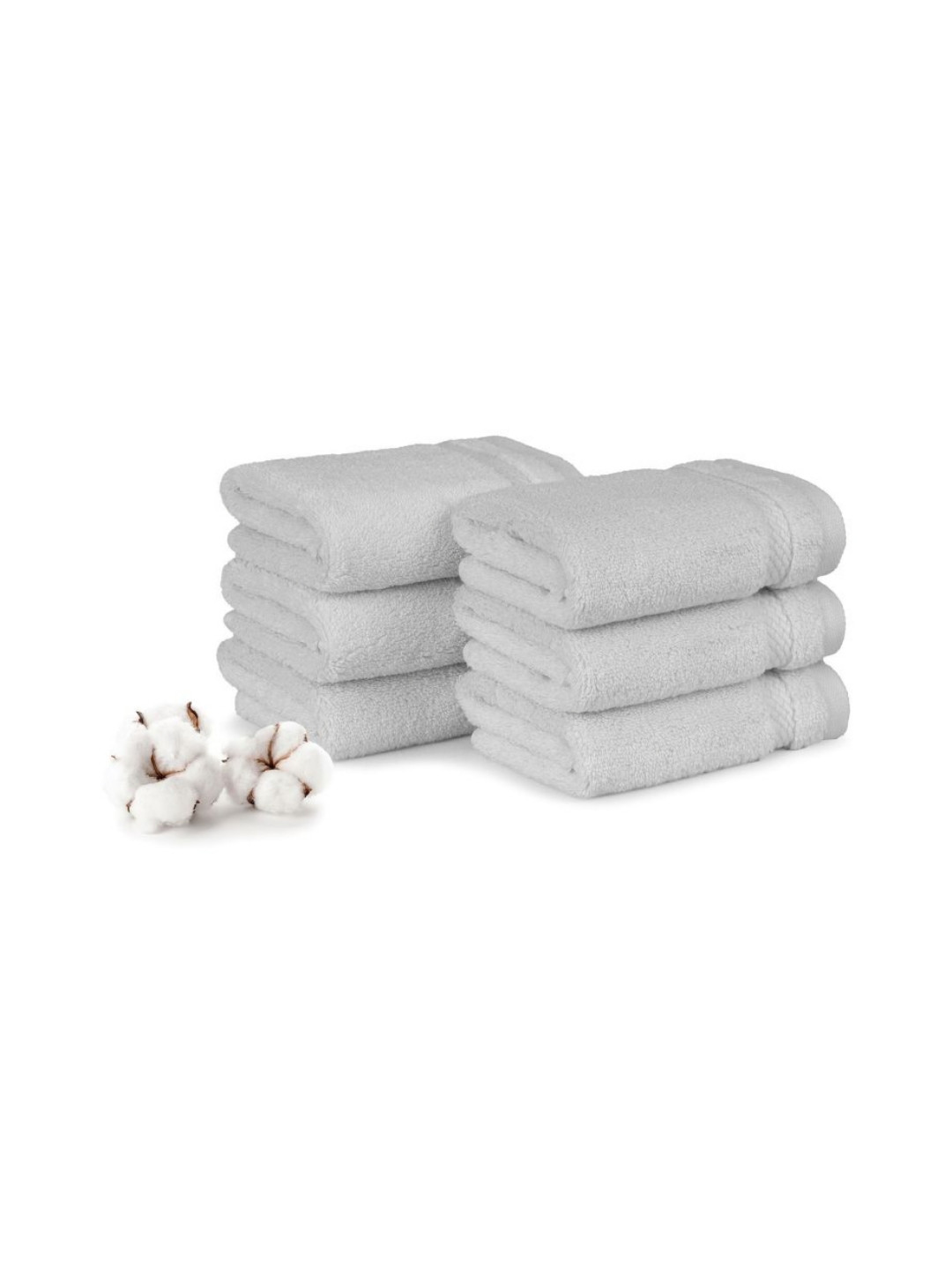 MYTRIDENT Finesse 6Pcs Grey Pure Cotton 625 GSM Face Towels