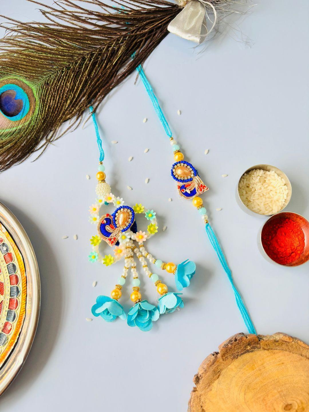 Tipsy closet Blue Lumba Rakhi Set