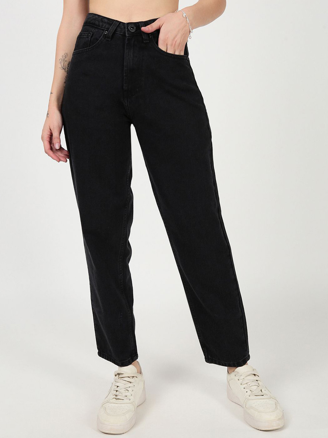 Roadster  Women Carrot Fit Mid-Rise Pure Cotton Jeans
