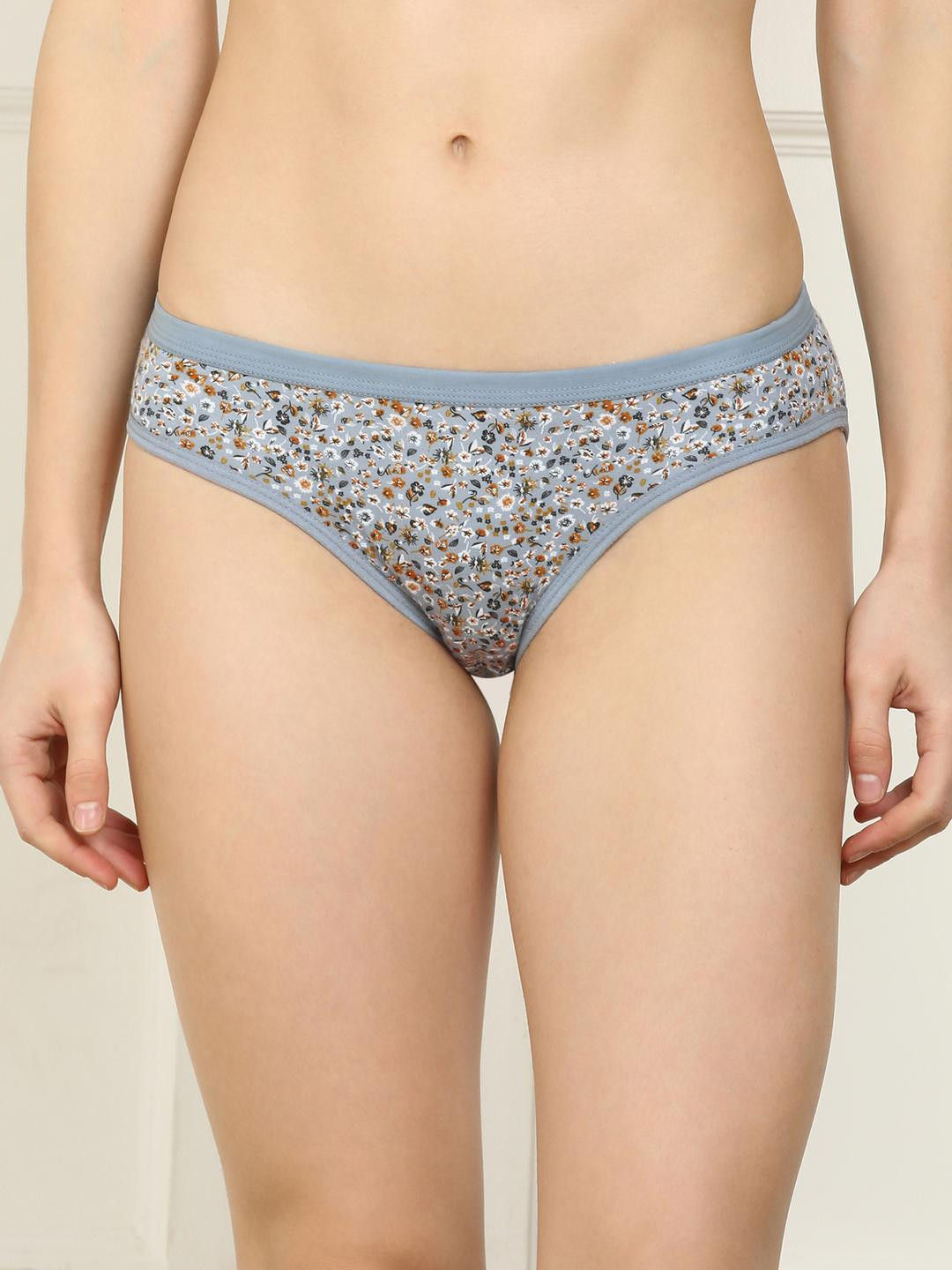 New stylish Grey Cotton Silk Hipster Multicolor Panties Pack of 1
