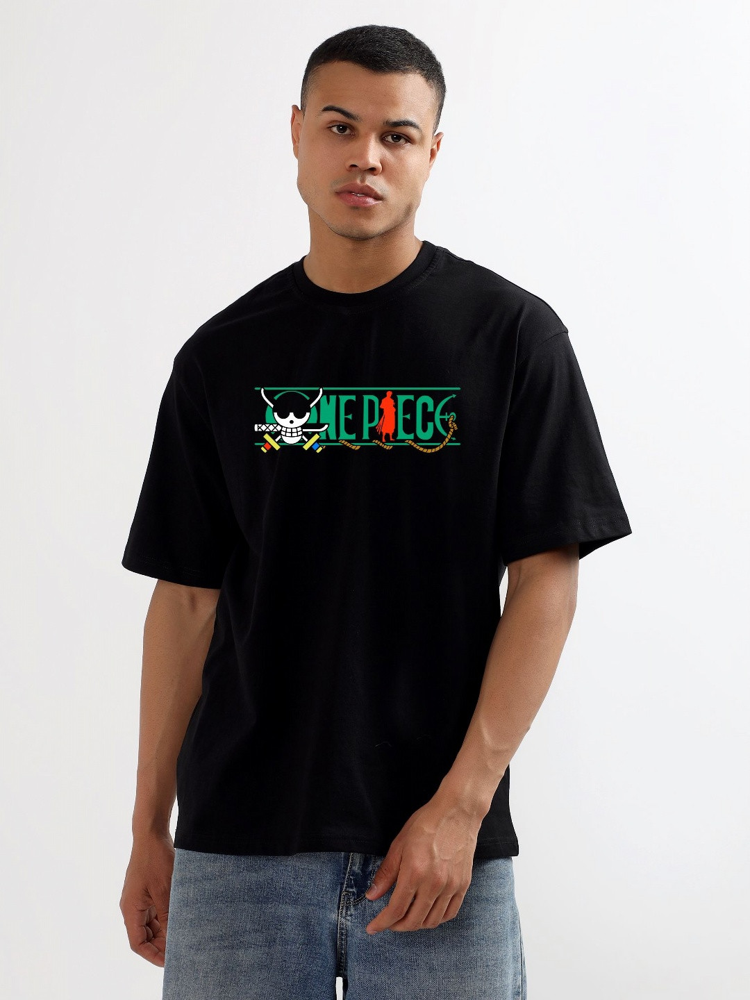 CODE OF HONOUR Men One piece Graphic Printed Round Neck Cotton T-shirt