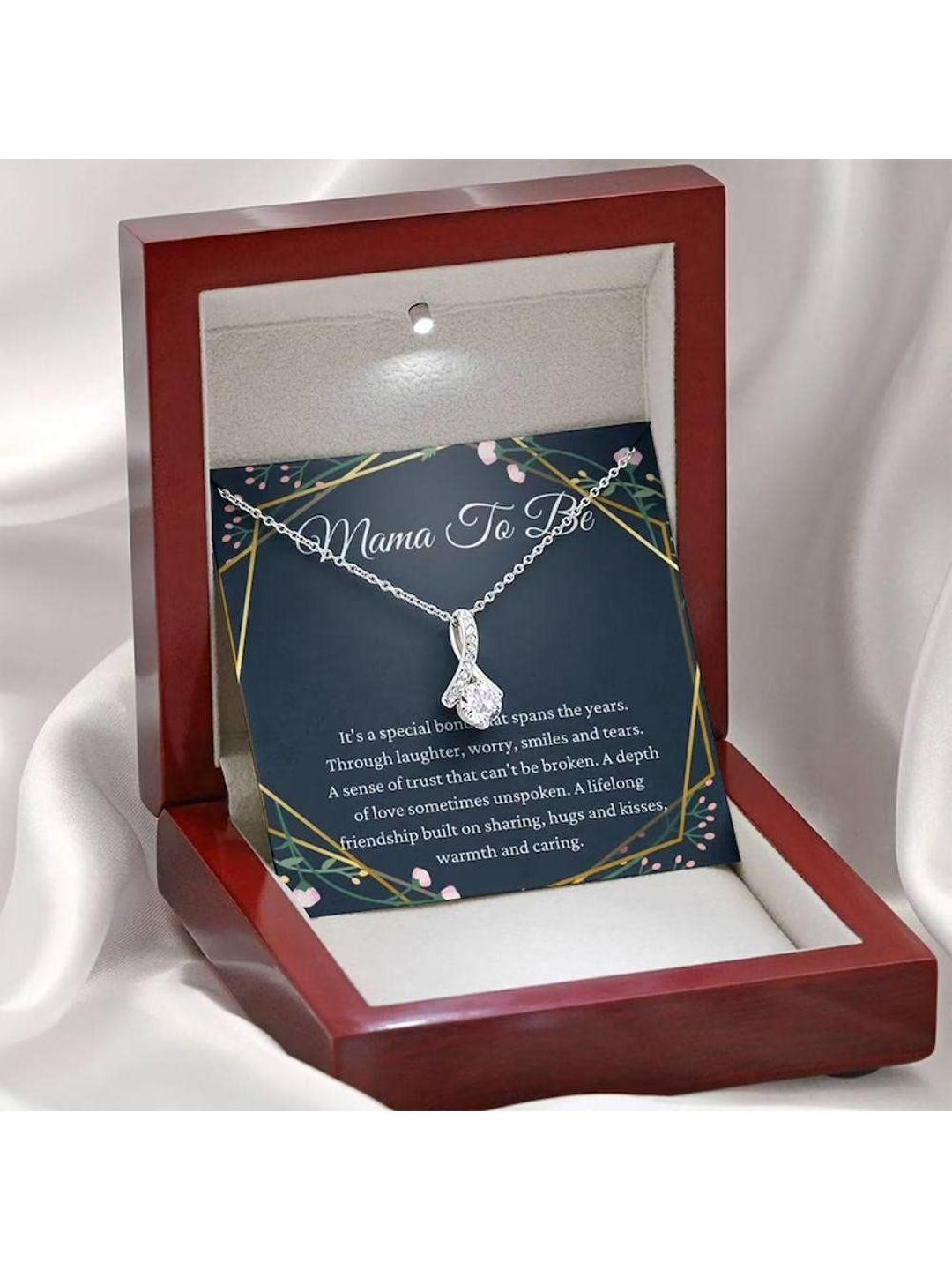 Silver Gift Wife Necklace, Mama To Be Necklace, Special Bond, Gift For Mom To Be, New Mom, Expectan