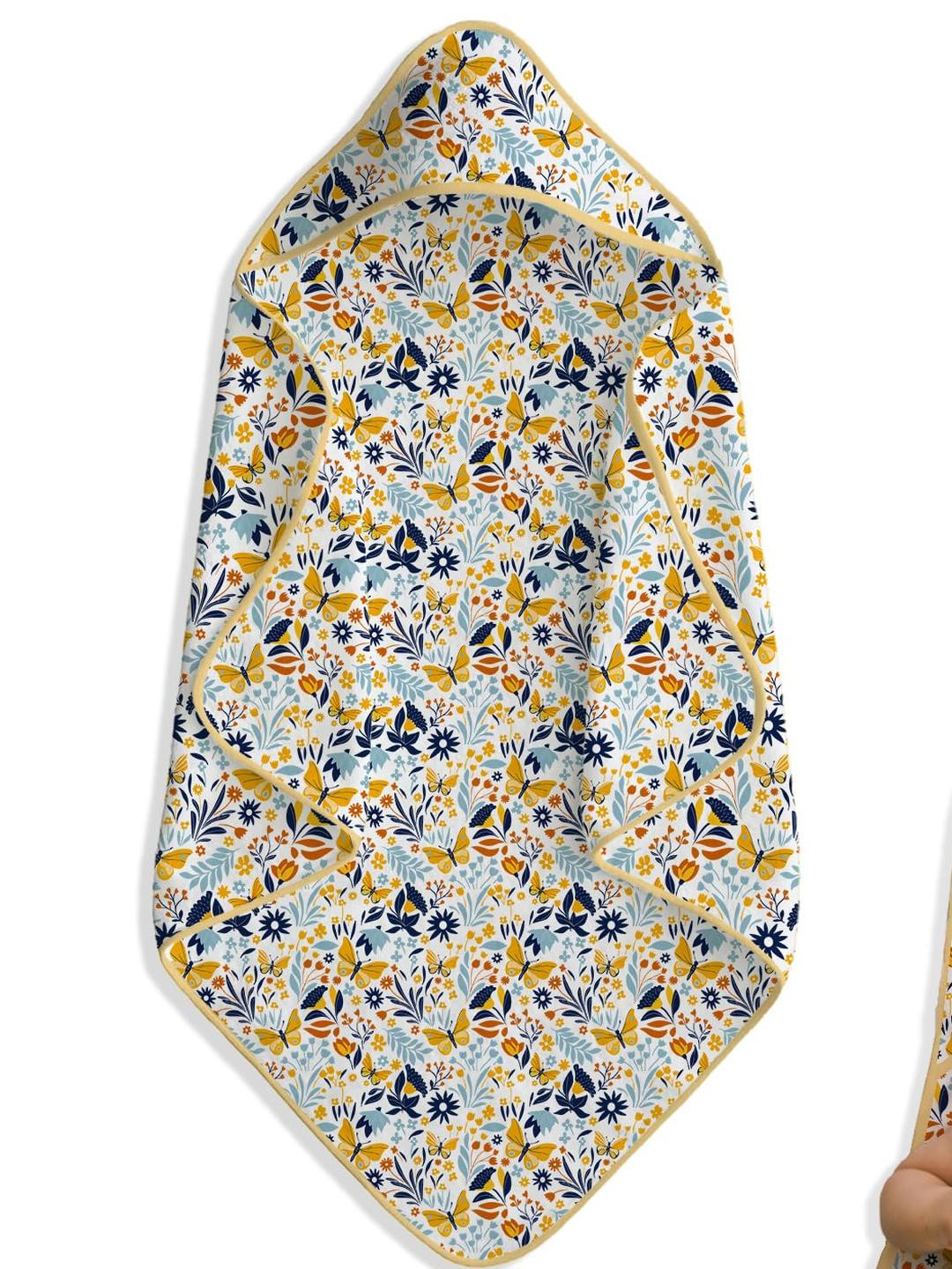 Adhigams Yellow Cartoon Characters Summer 210 GSM Single Bed Blanket