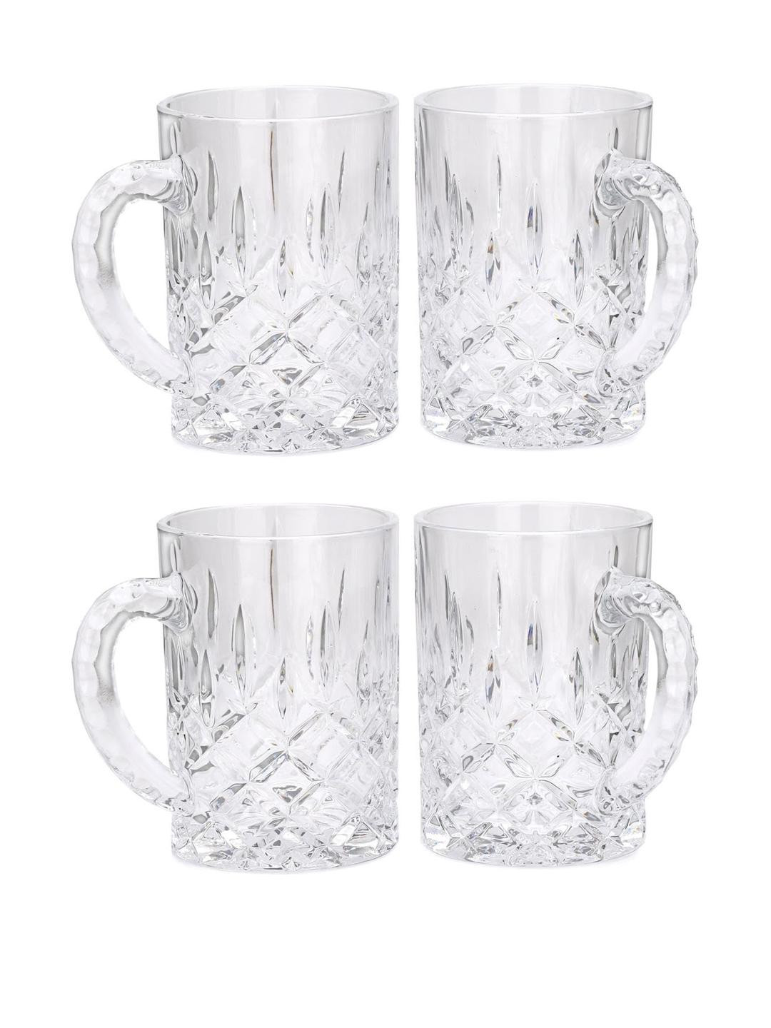 SOMIL Transparent Pack Of 4 Food-Safe Water Glass