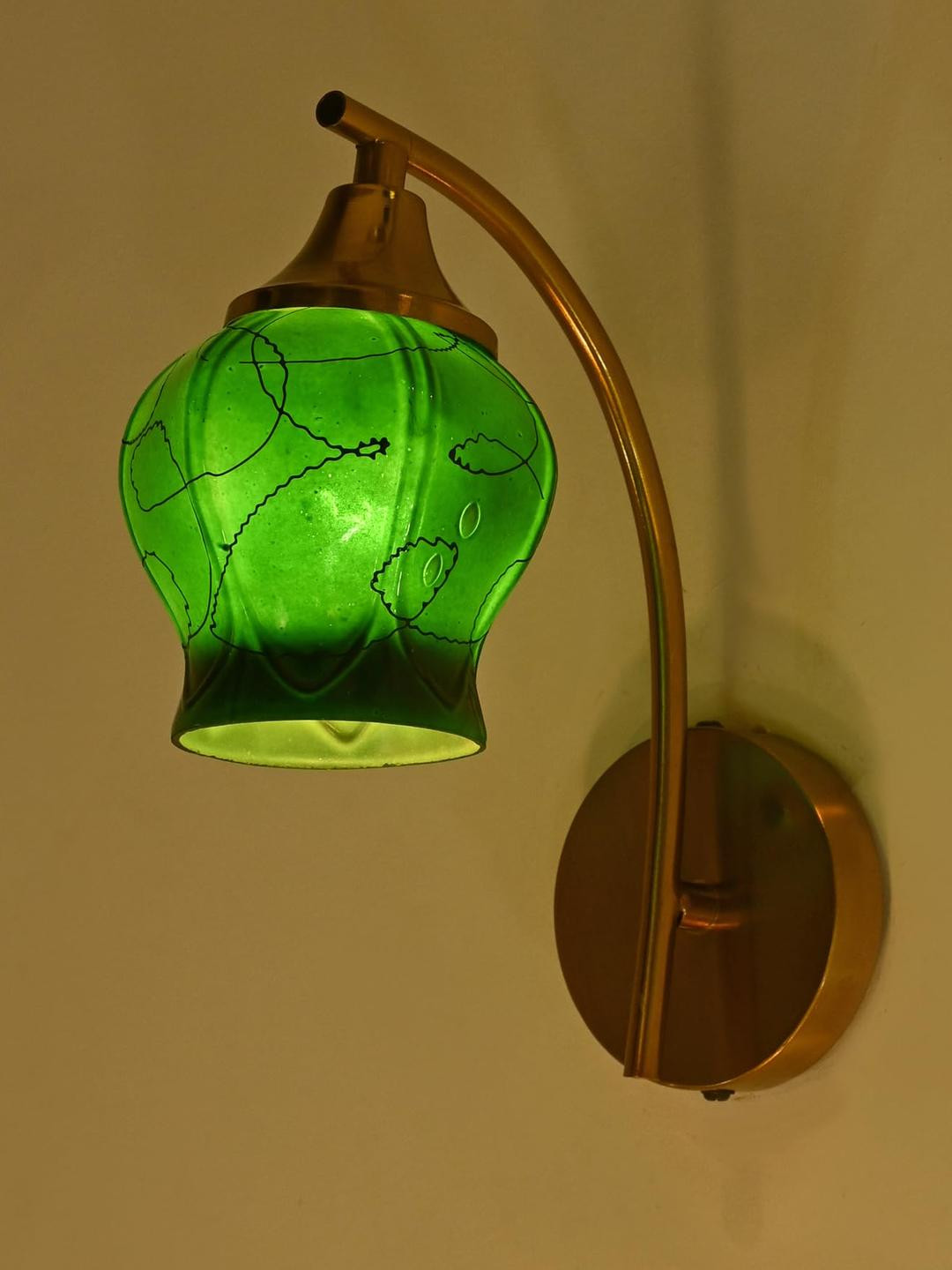 SOMIL Green Glass Wall Lamps