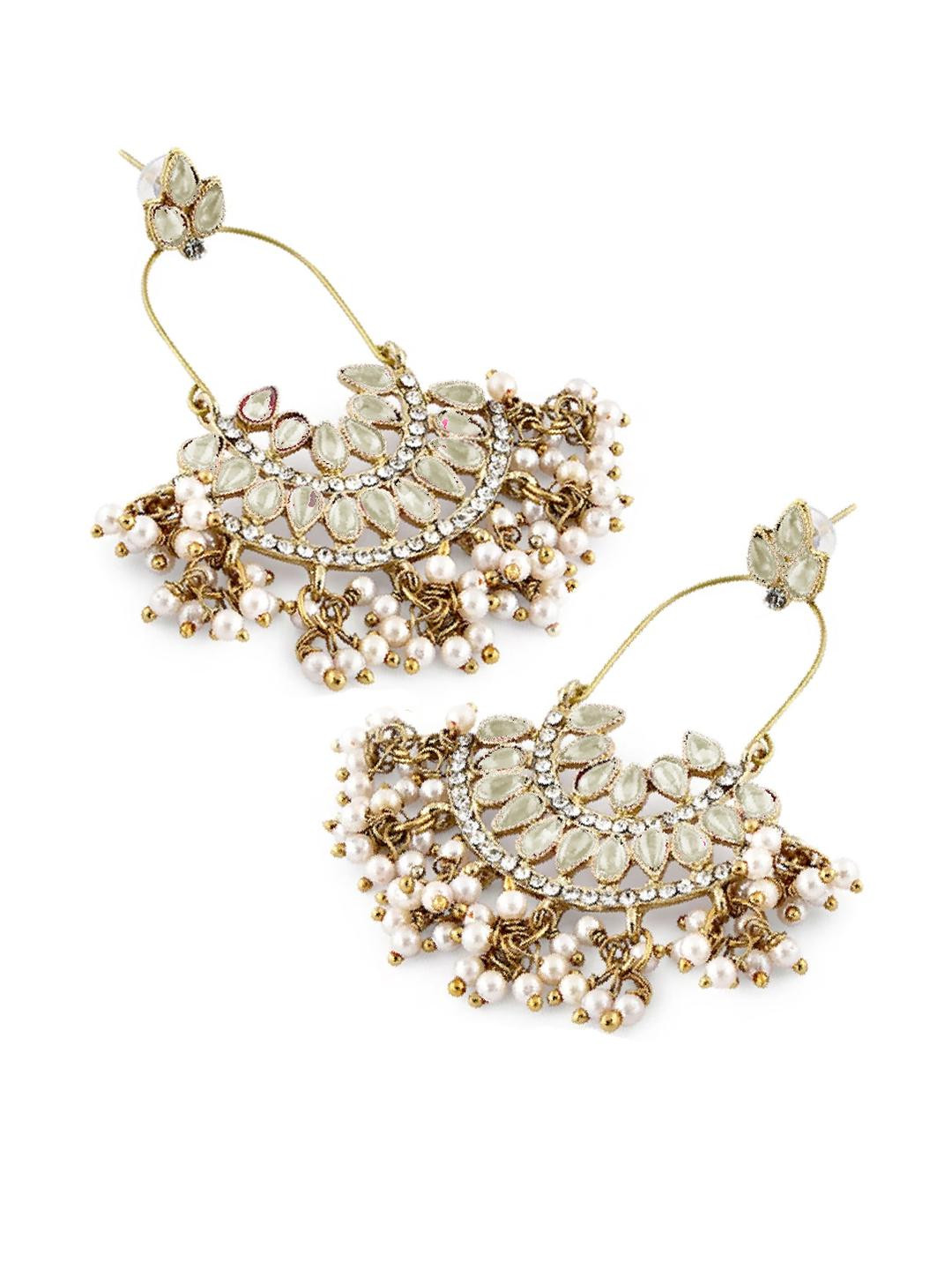 maayeri jewels Teardrop Shaped Chandbalis Earrings