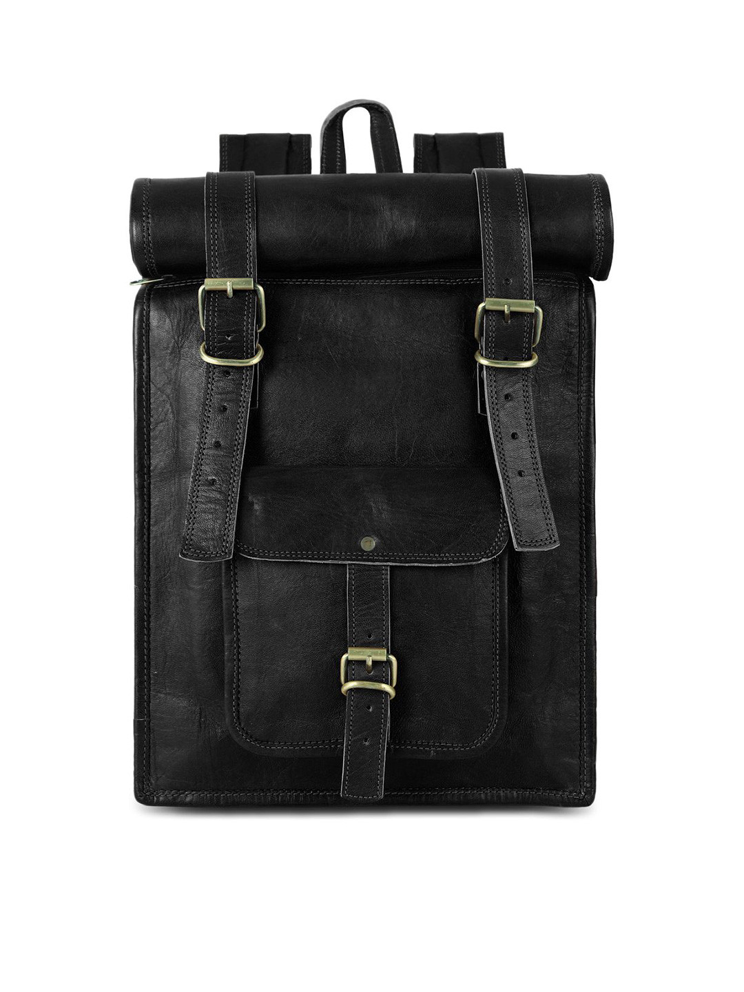 PRANJALS HOUSE Unisex Roll On Leather Backpack