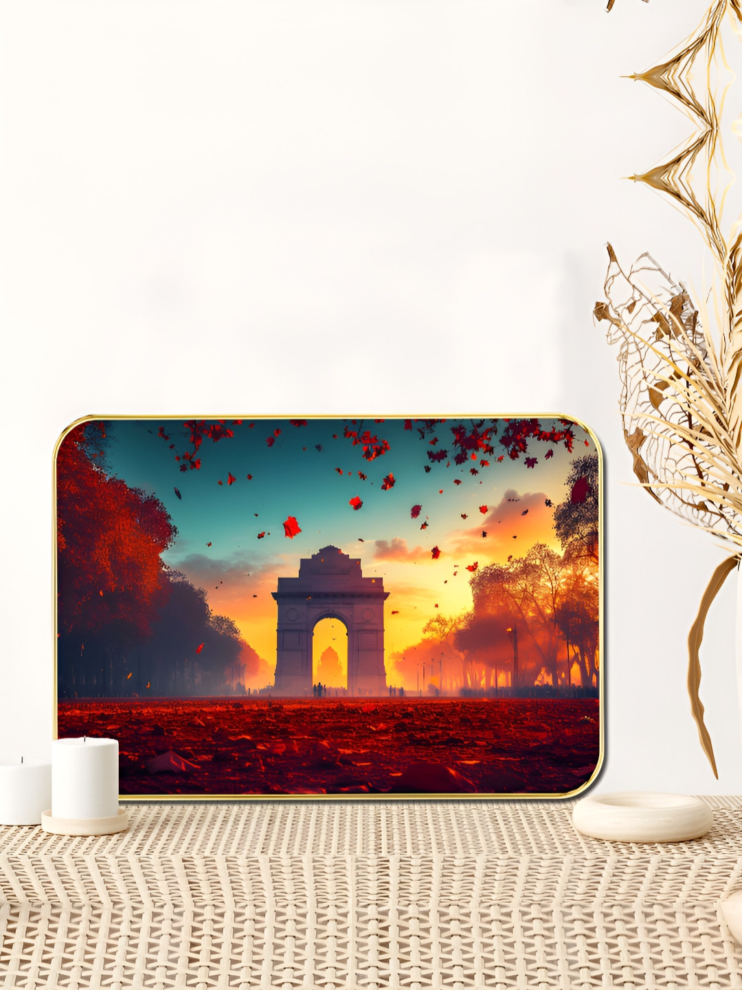 SAF Single Piece Wood Floral and Botanical Wall Paintings