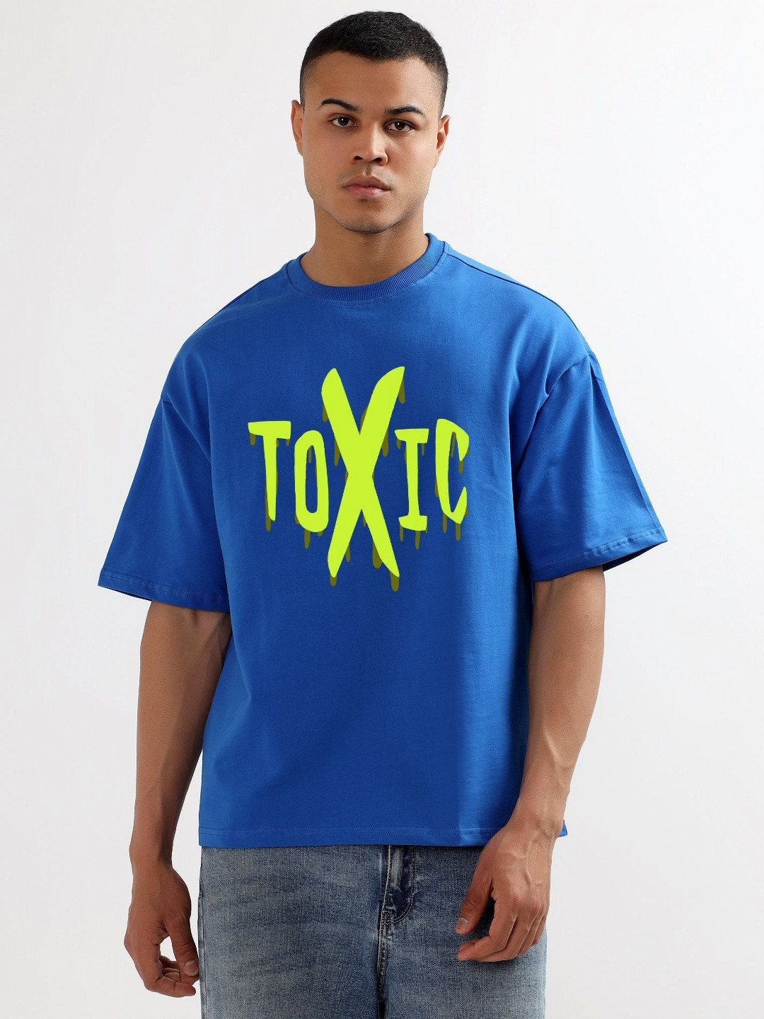 CODE OF HONOUR Typographic Printed Cotton Oversized T-shirt