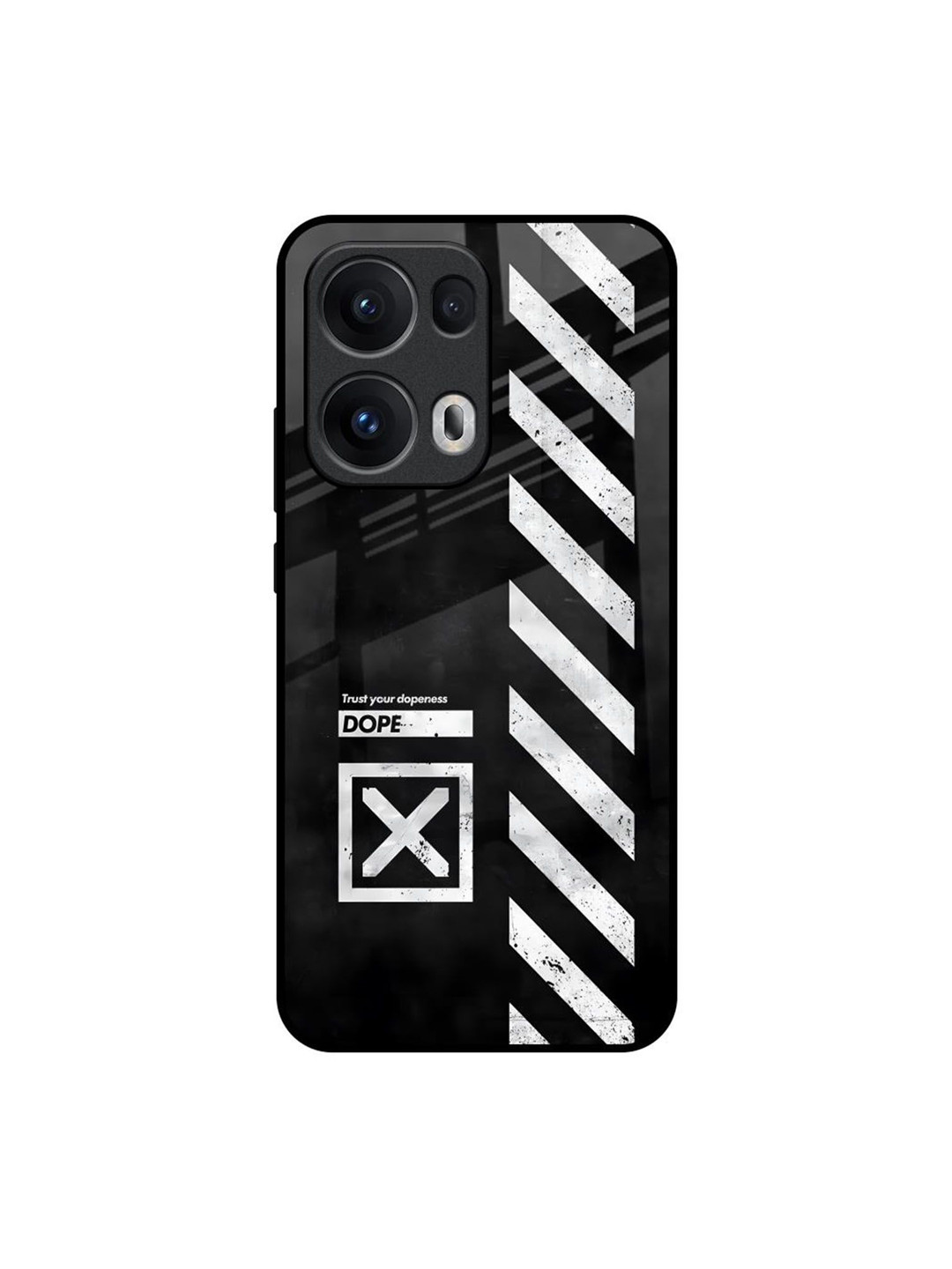 QRIOH Duality Design Printed Oppo Reno13 Pro 5G Glass Back Case Mobile Accessories