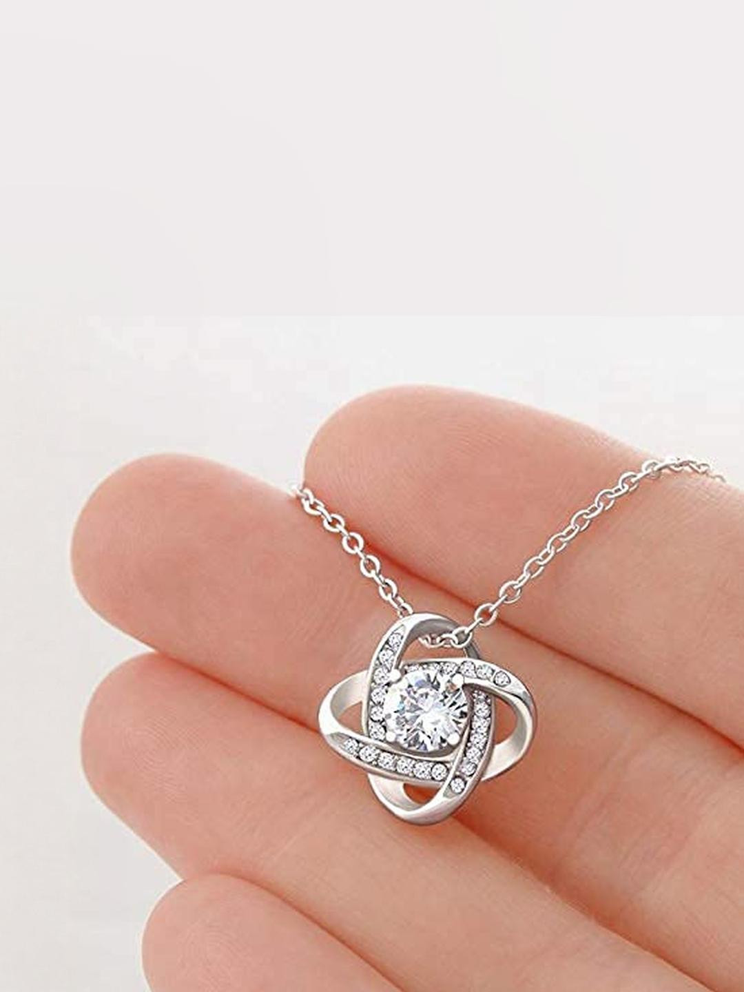Silver Gift Wife Necklace, Girlfriend Necklace, To My Valentine Necklace, Gift For Valentines Day N