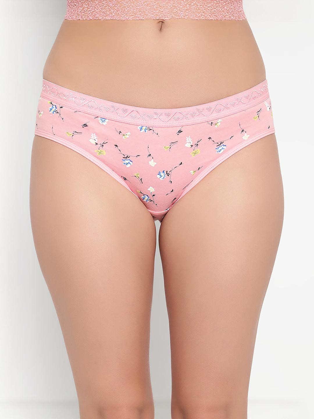 New stylish Pink Cotton Silk Hipster Multicolor Panties Pack of 1