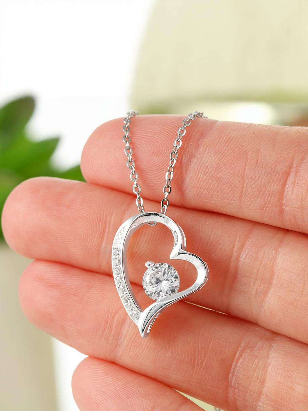 Sterling Silver Gift To My Gorgeous Wife - I Love You Gift From Husband - 925 Sterling Silver Heart
