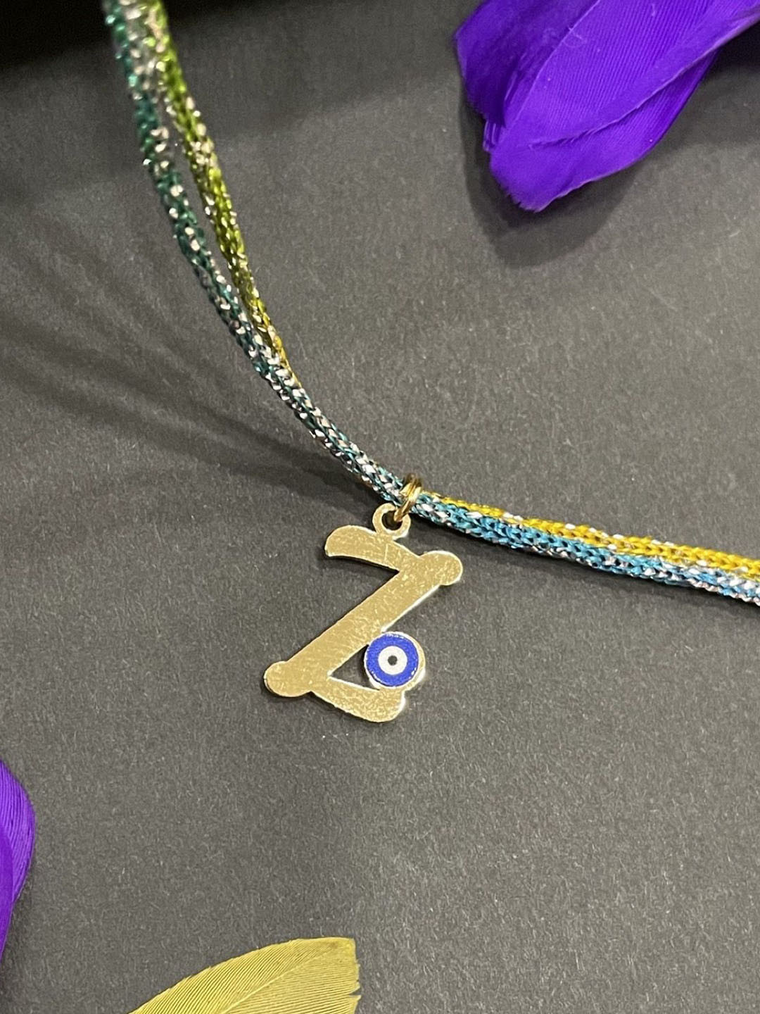 Digital Dress Room Z Letter Initial Evil Eye Rakhi