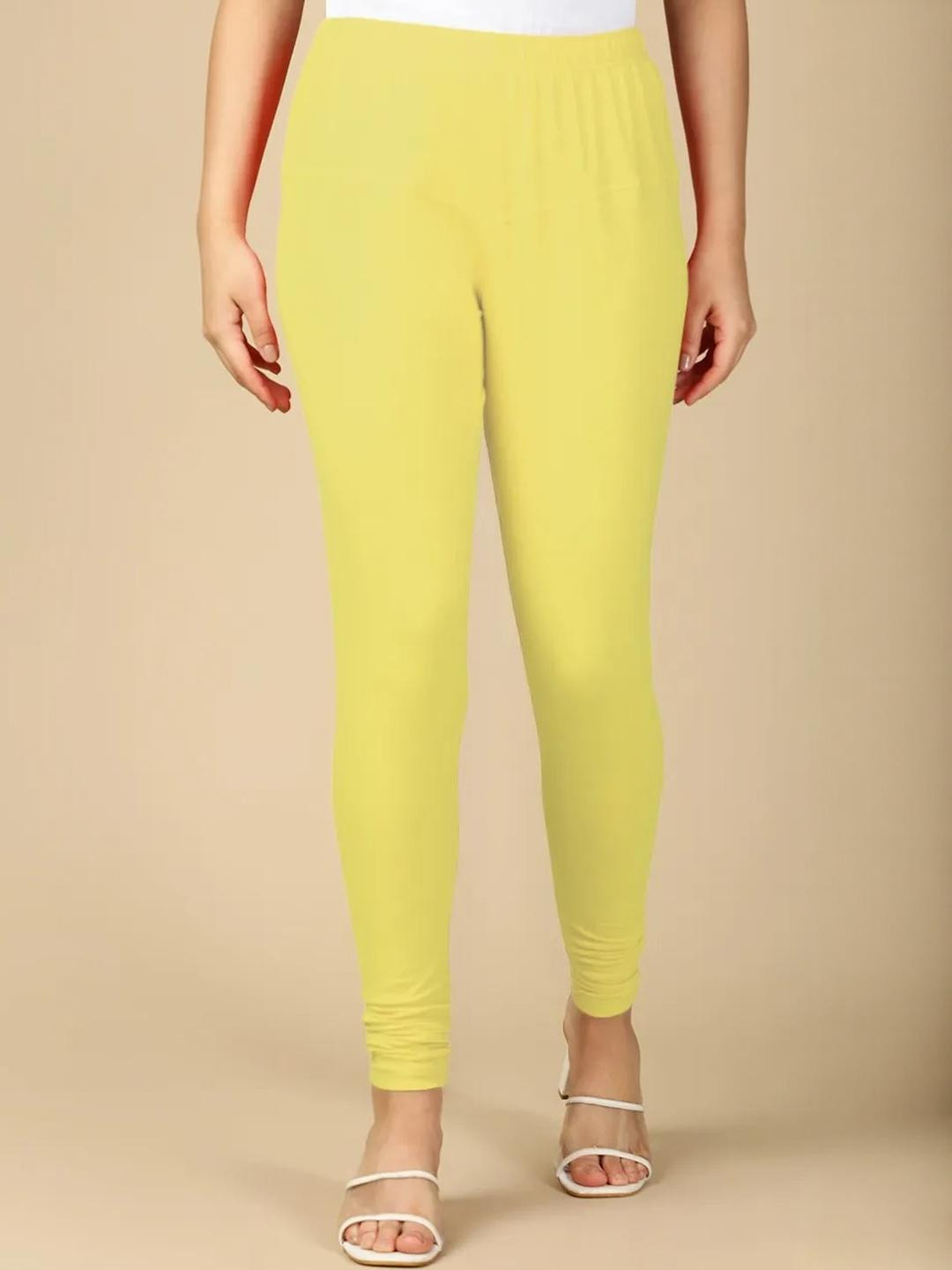 HAYA Women's Solid Mid Rise Ankle Length Leggings