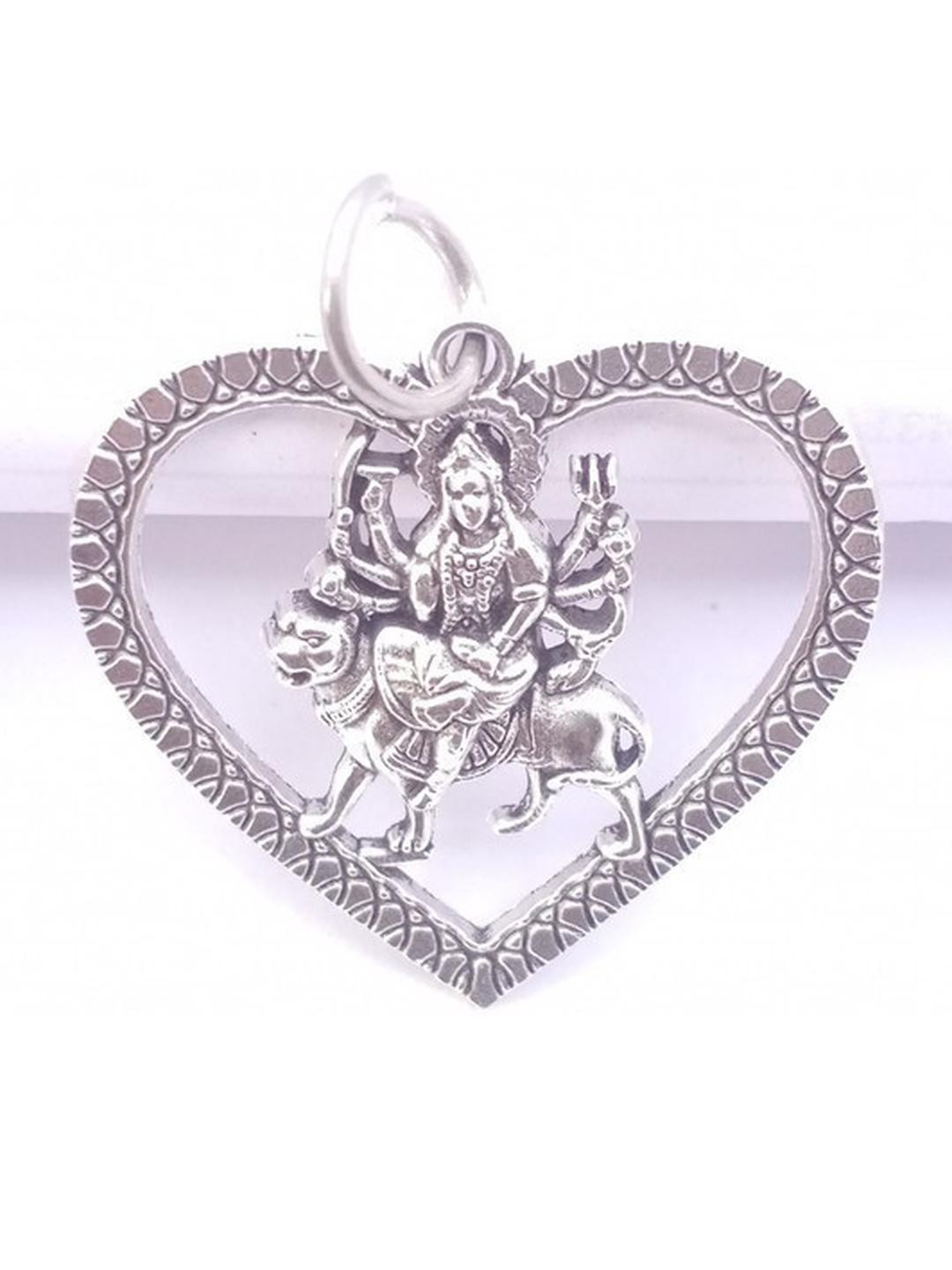 RAVIOUR LIFESTYLE Unisex Silver-Plated Heart Shaped Pendants