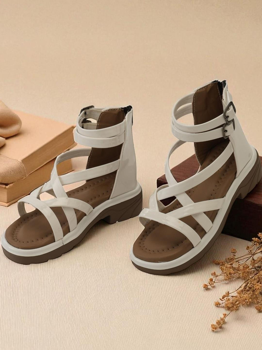 Freeplay White Glam Gladiator Sandals