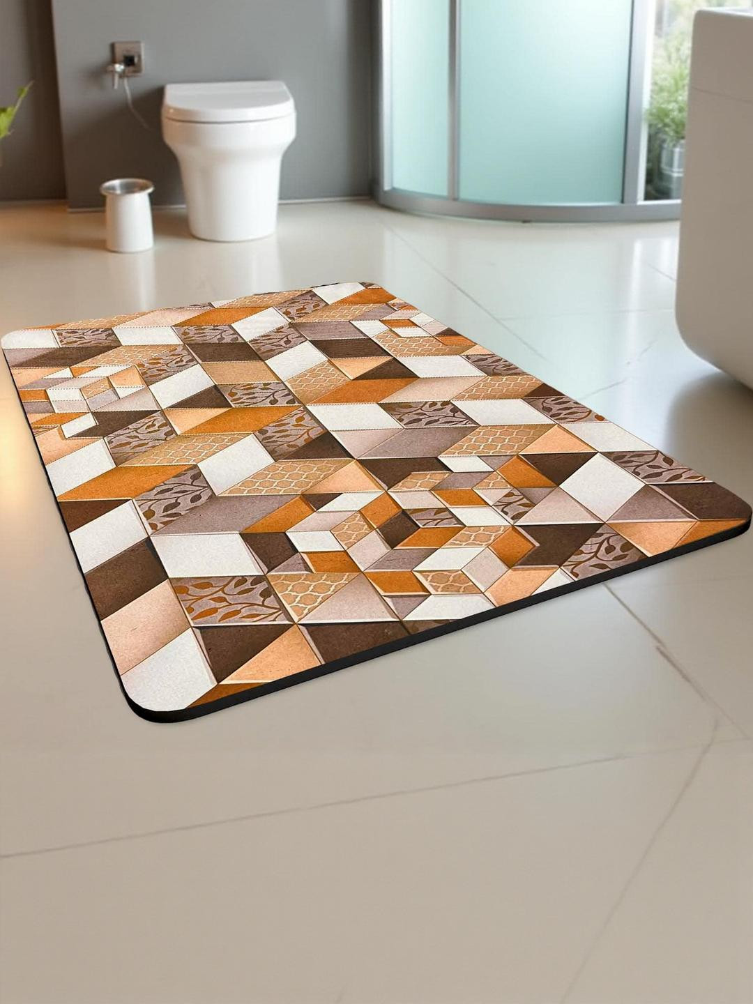 IVAZA Caramel Anti Slip 550 gsm Bath Rugs