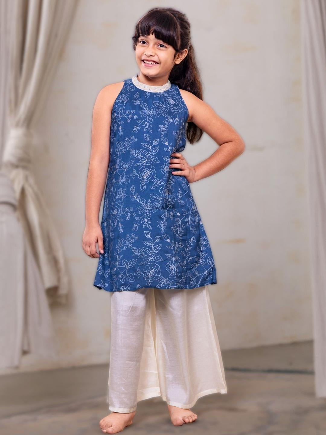 Tura Turi Girls Blue  Kurta Sets