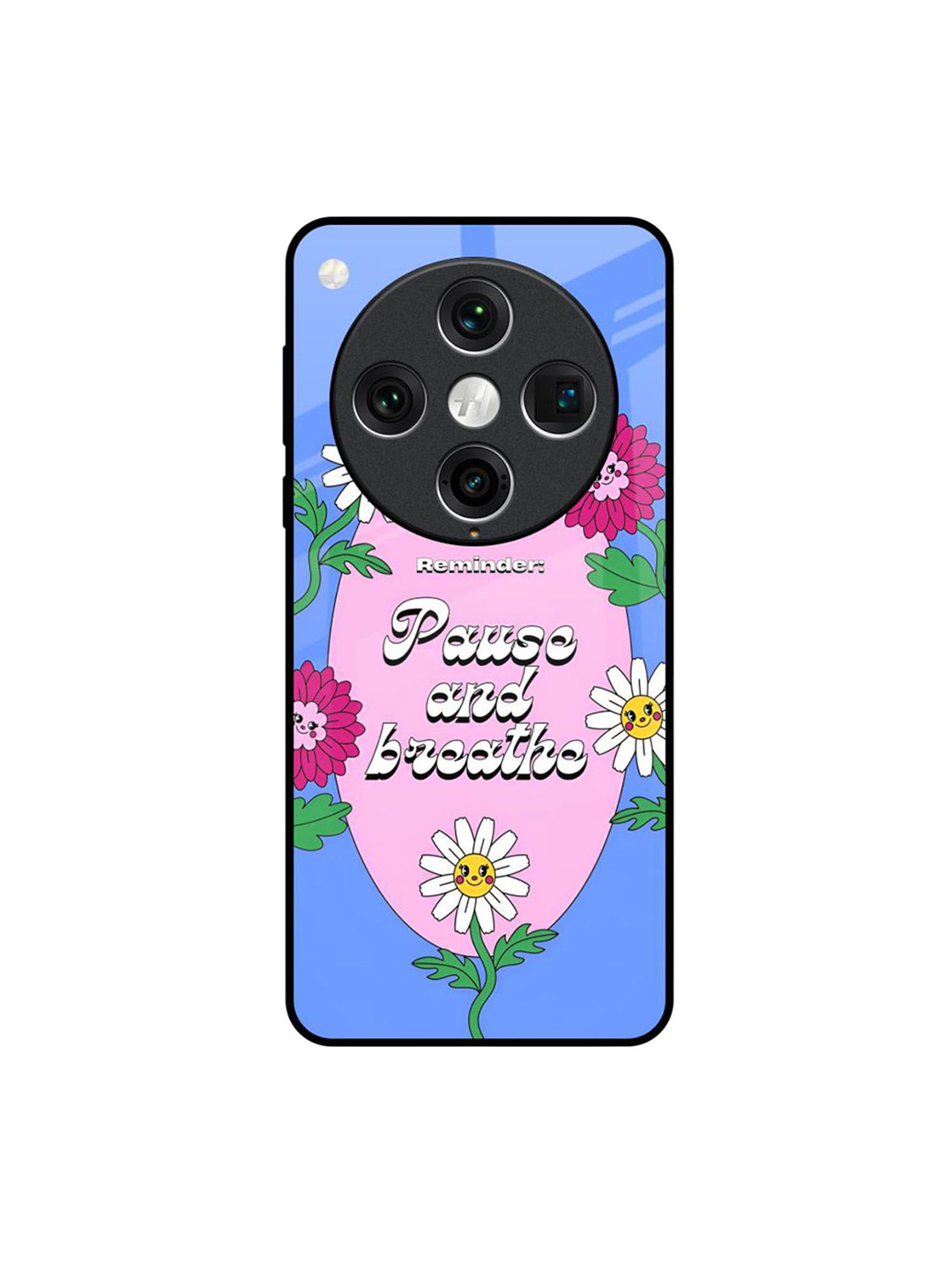 QRIOH Printed Oppo Find X8 Pro Smell Like Floral Glass Back Case Mobile Accessories