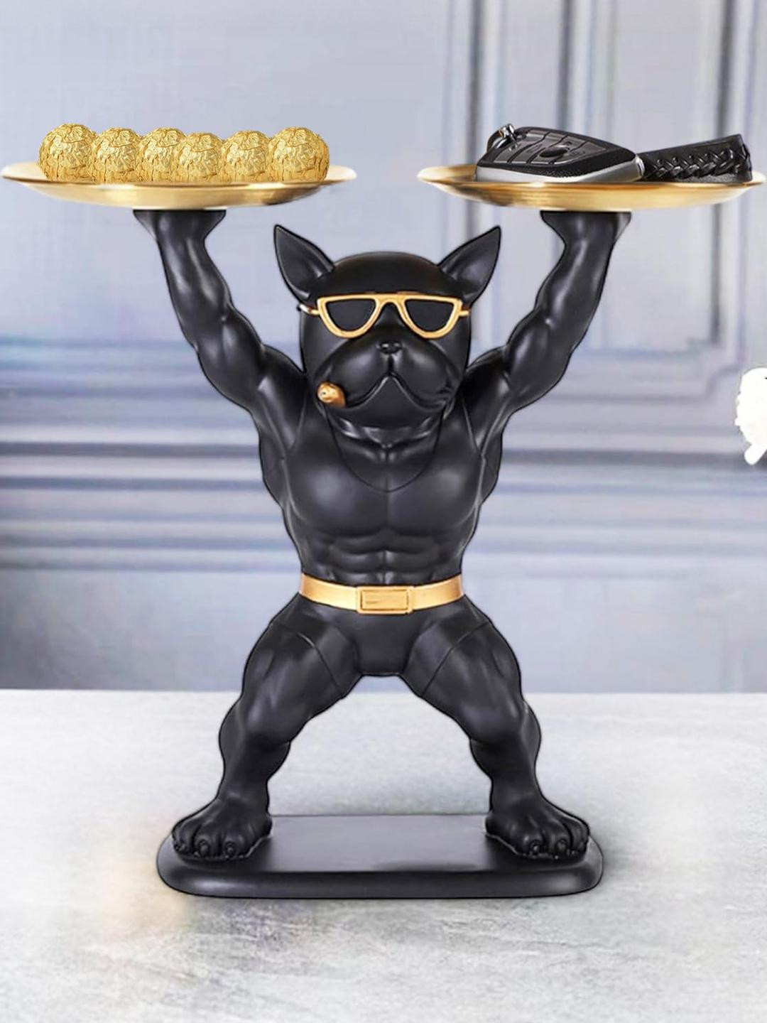 Go Hooked Black Figurine Showpiece