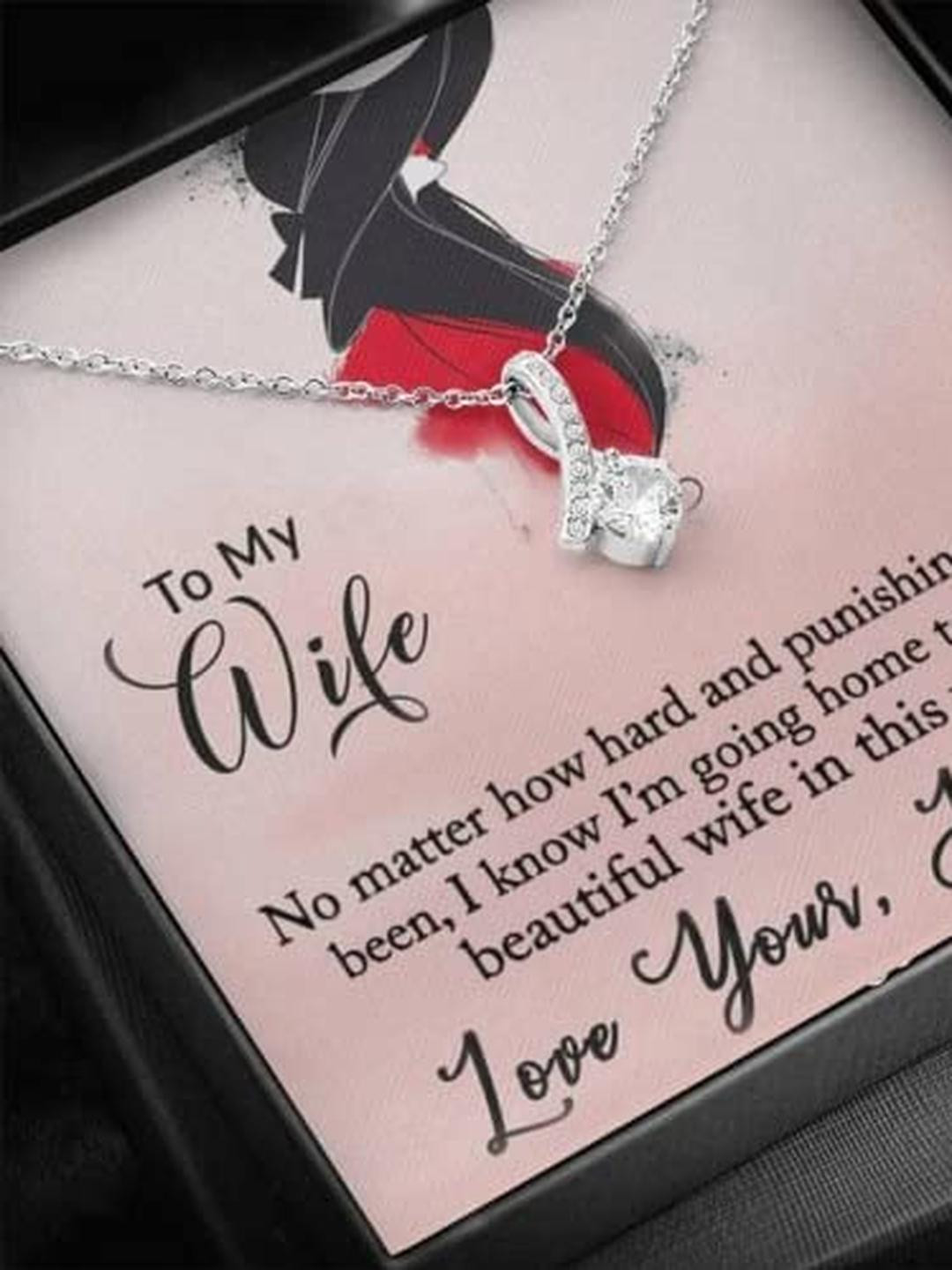 Sterling Silver Gift Wife Necklace Necklace For Wife Gift Necklace With Message Card Star Wife