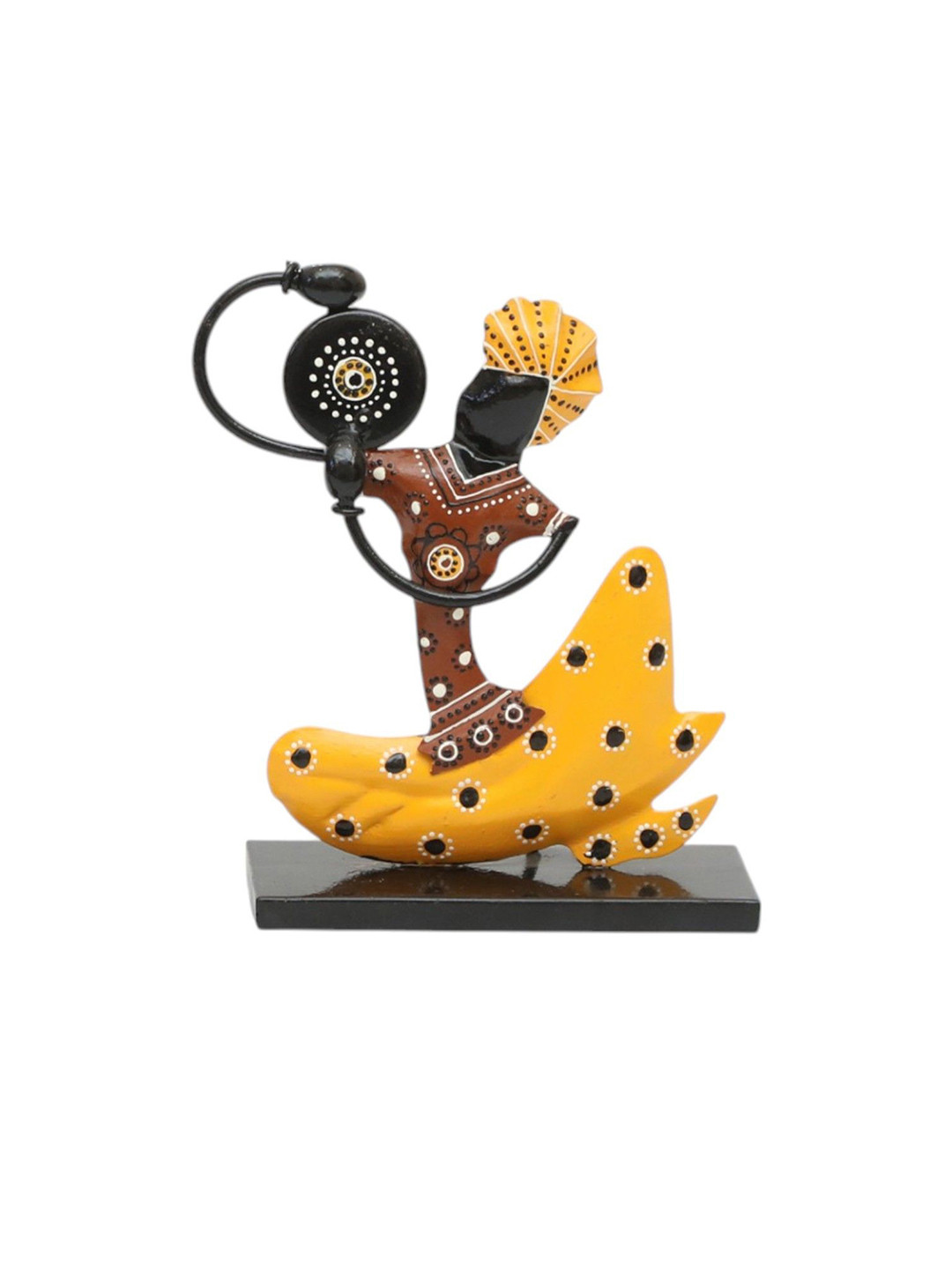 vedas F-Aleka Black & Yellow Dafli Curio Showpiece