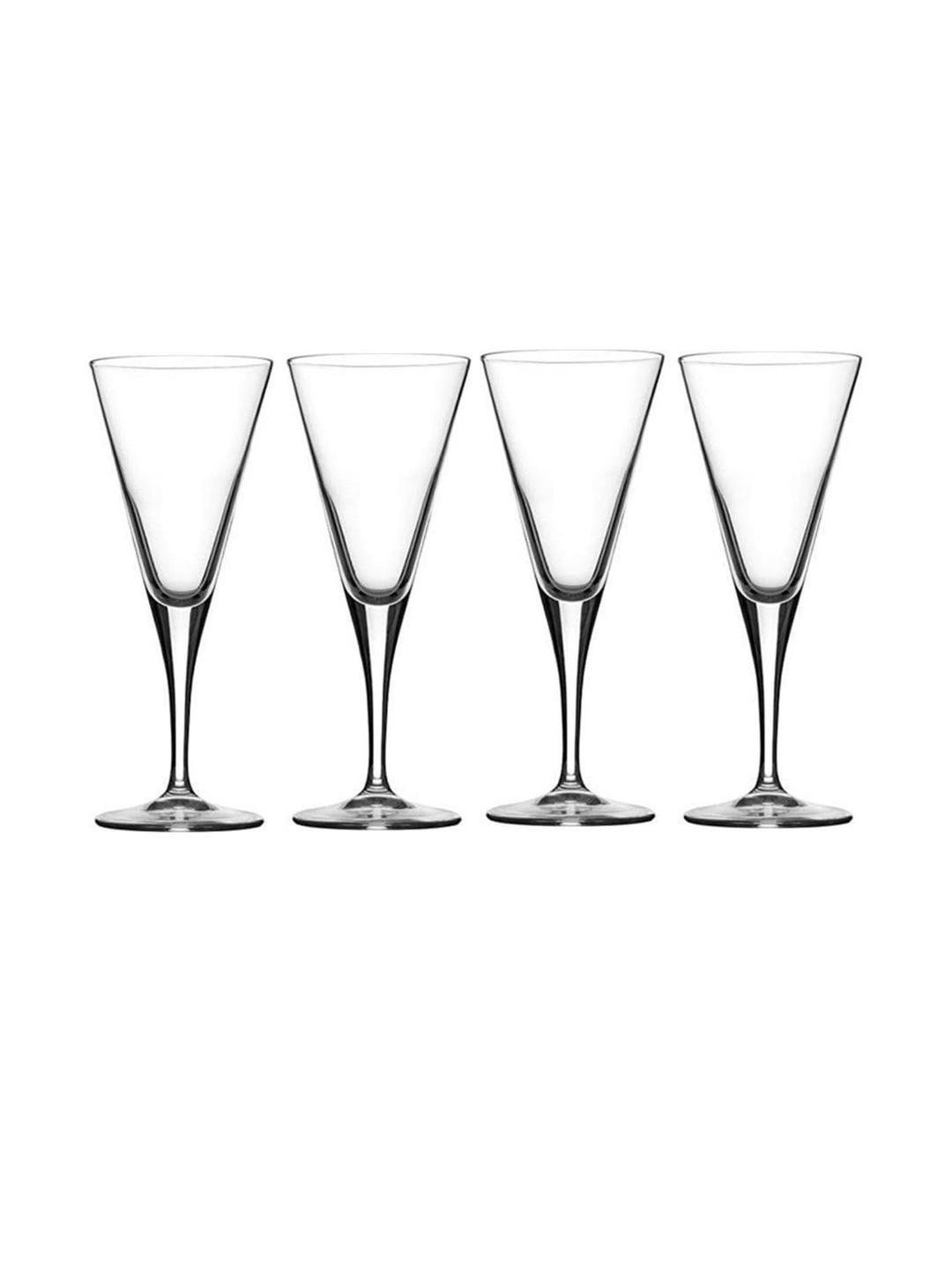 SOMIL 4 Pieces Transparent Food-Safe Water Glass