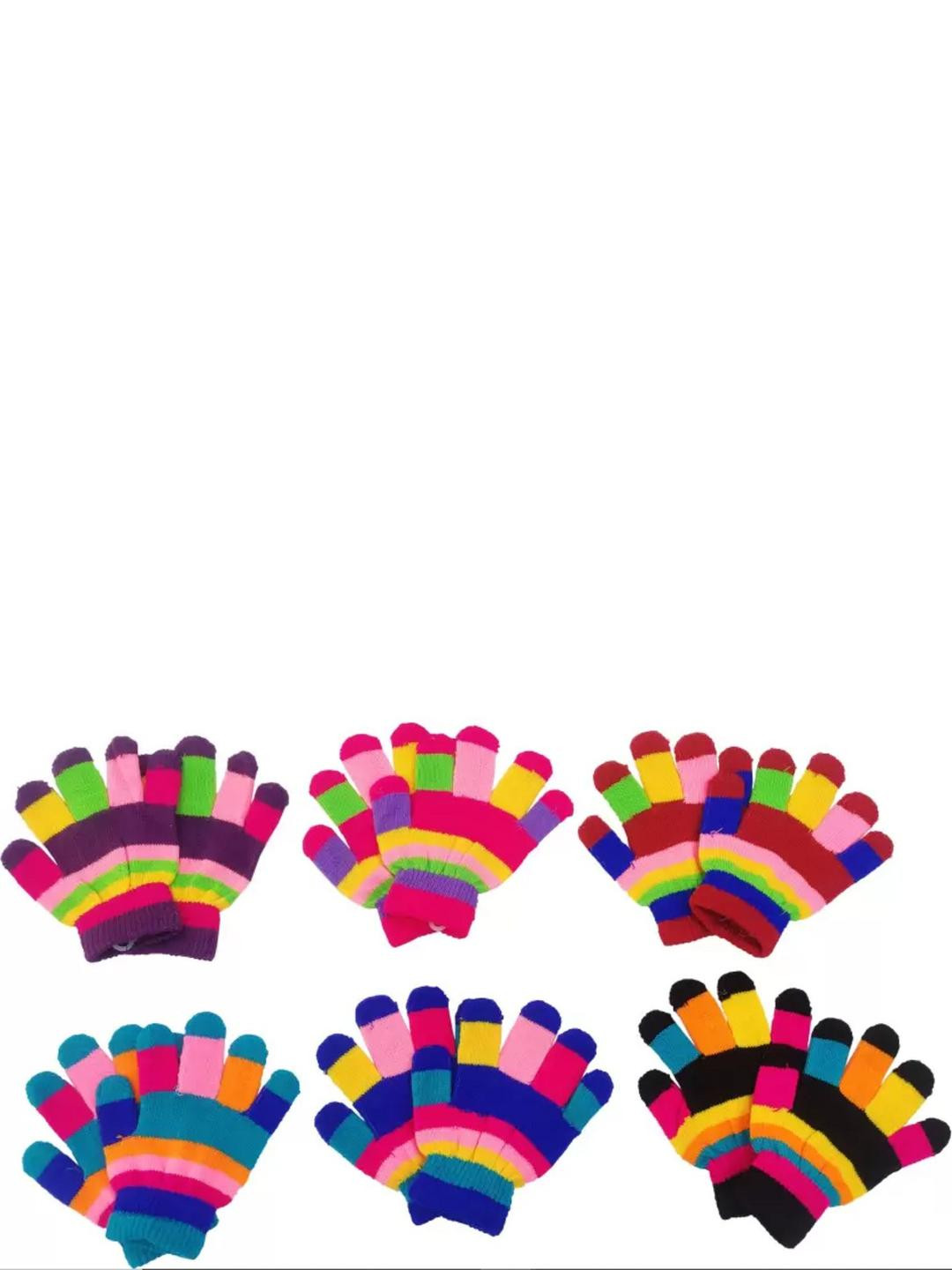 FIRMED STRING Unisex Kids Patterned Winter Gloves