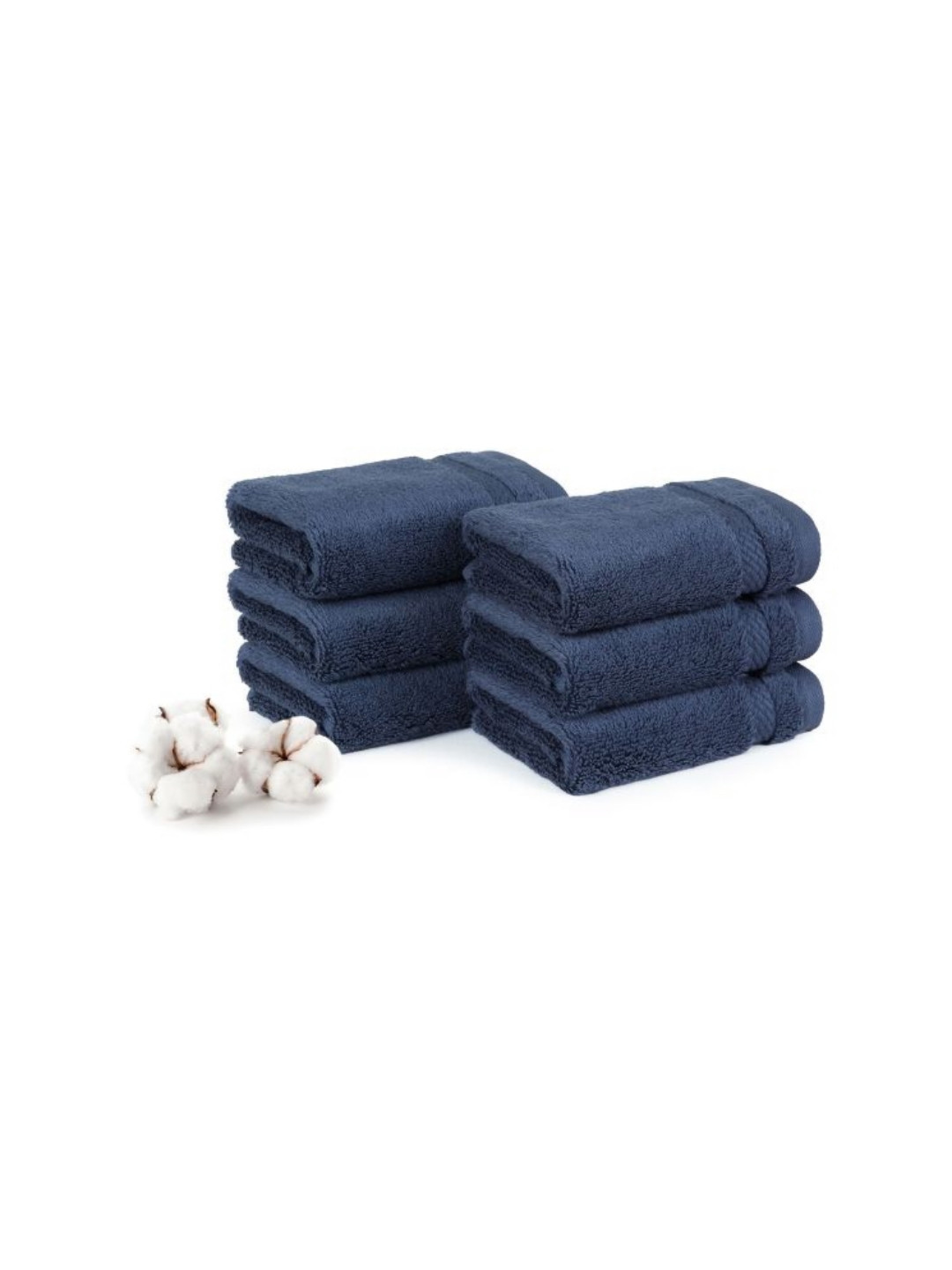MYTRIDENT Finesse 6Pcs Navy Blue Pure Cotton 625 GSM Face Towels