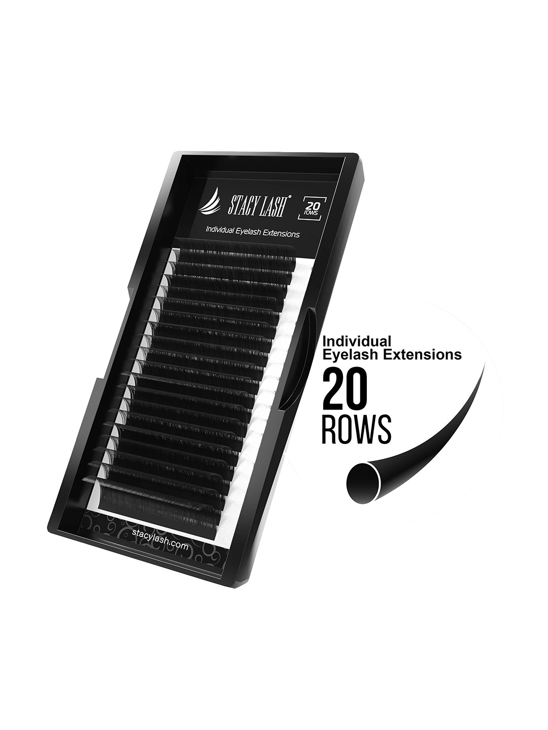 STACY LASH 20-Rows Individual False Eyelash Extensions - Curl B