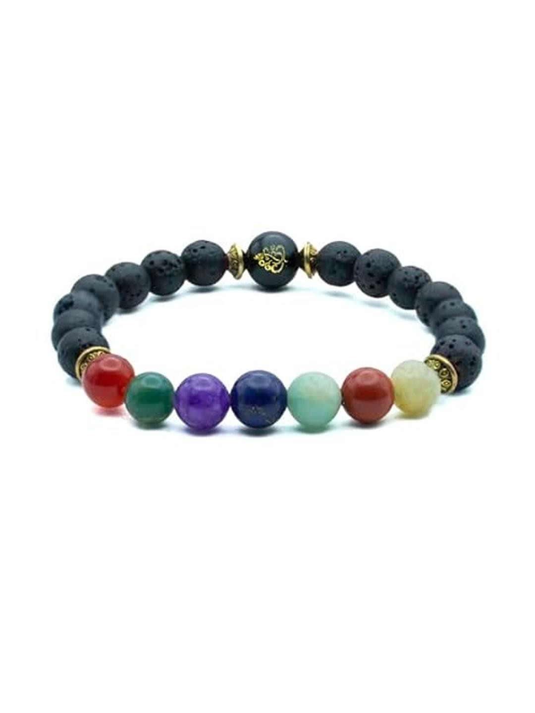 HEALINGGEMS Ceramic Crystals Bracelet With Ganesh Beads