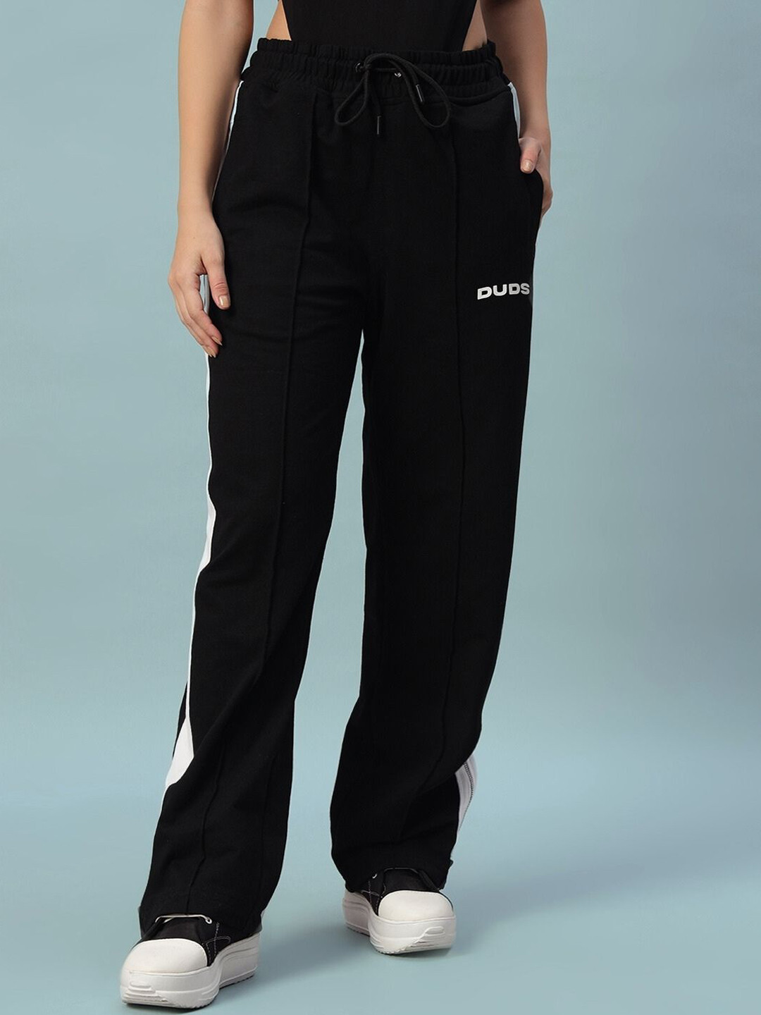 WEARDUDS Women Slit Zipper Mid-Rise Joggers