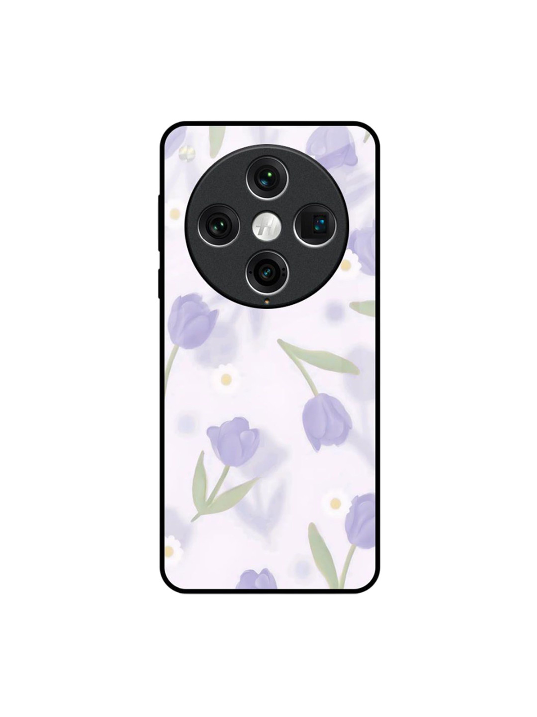 QRIOH Floralelle Glass Case for Oppo Find X8 Pro Back Case Mobile Accessories