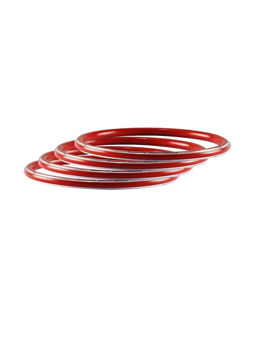 Vidhya Kangan Red Stainless Steel Bangles