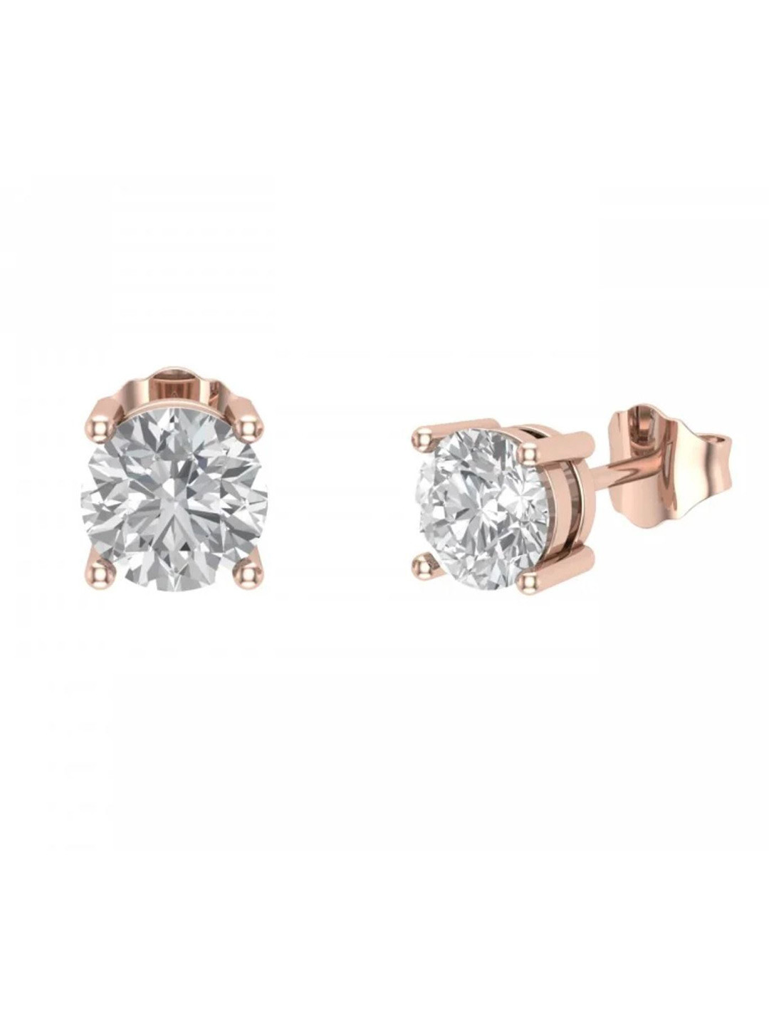 WOOYOU Unisex Set Of 3 Silver Rhodium-Plated CZ Studded Circular Studs